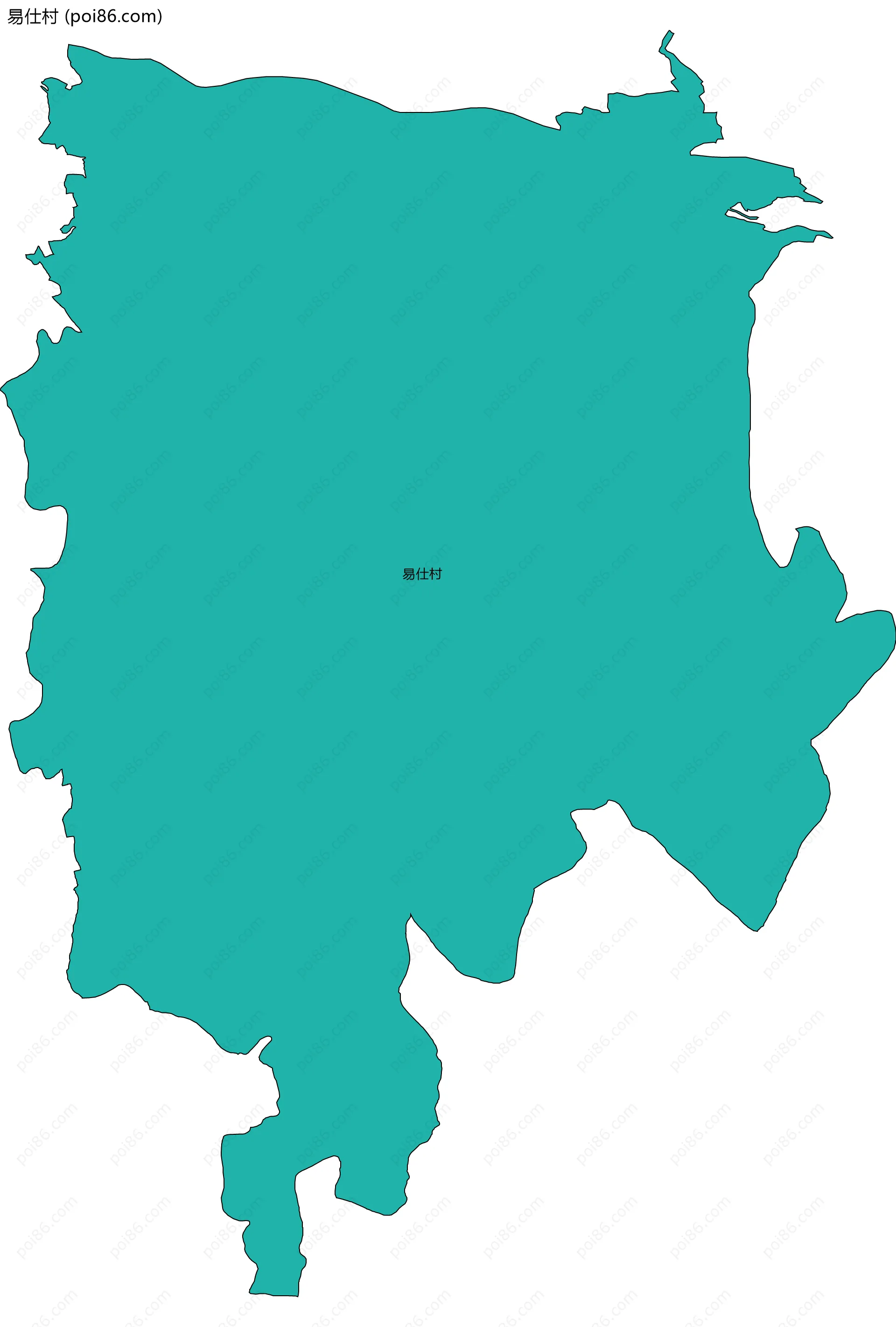 易仕村边界地图