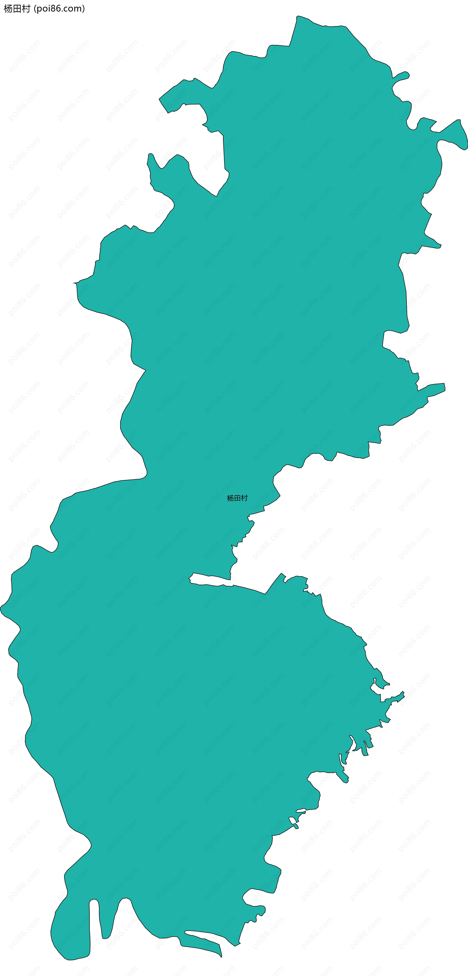 杨田村边界地图