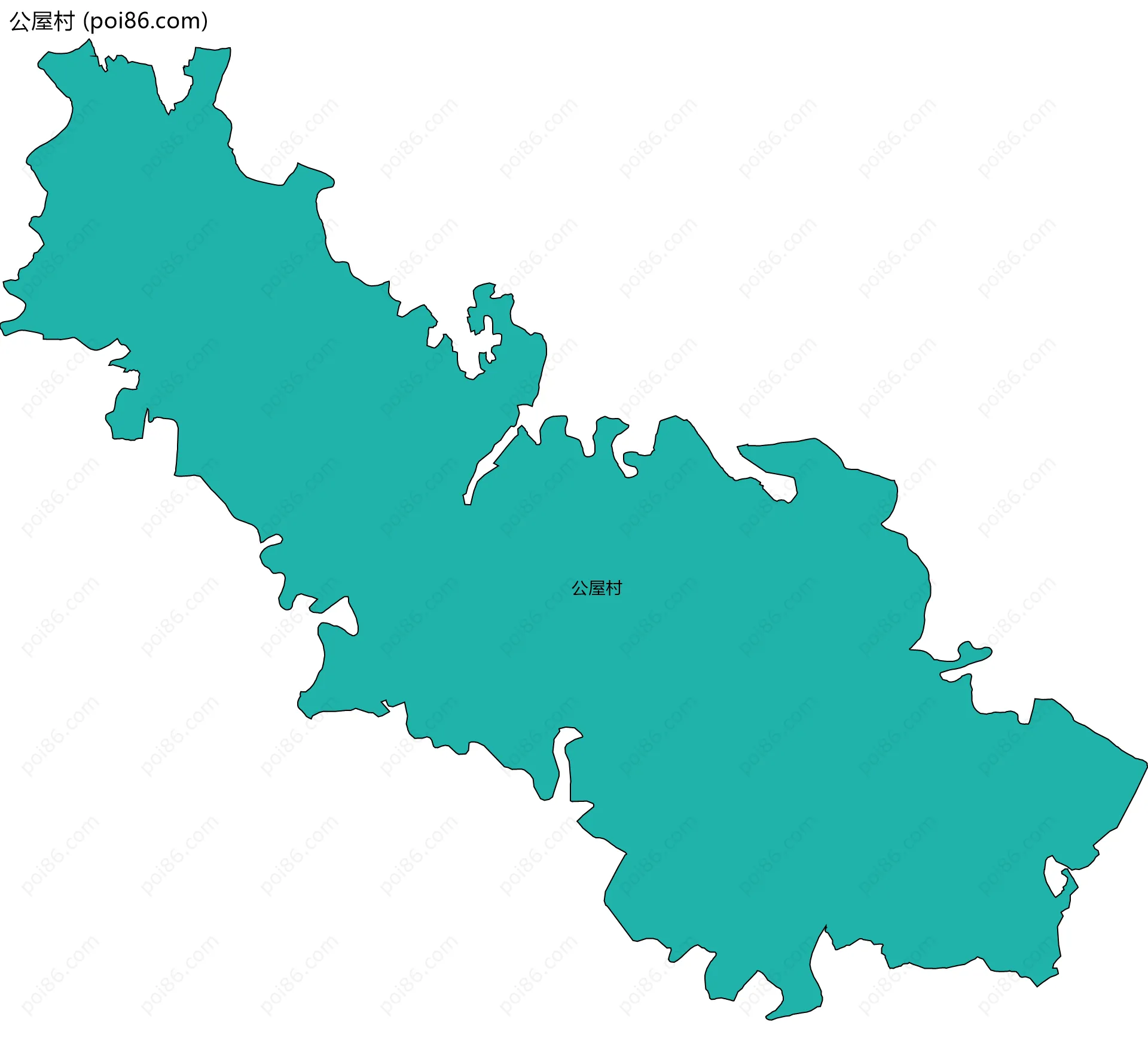 公屋村边界地图