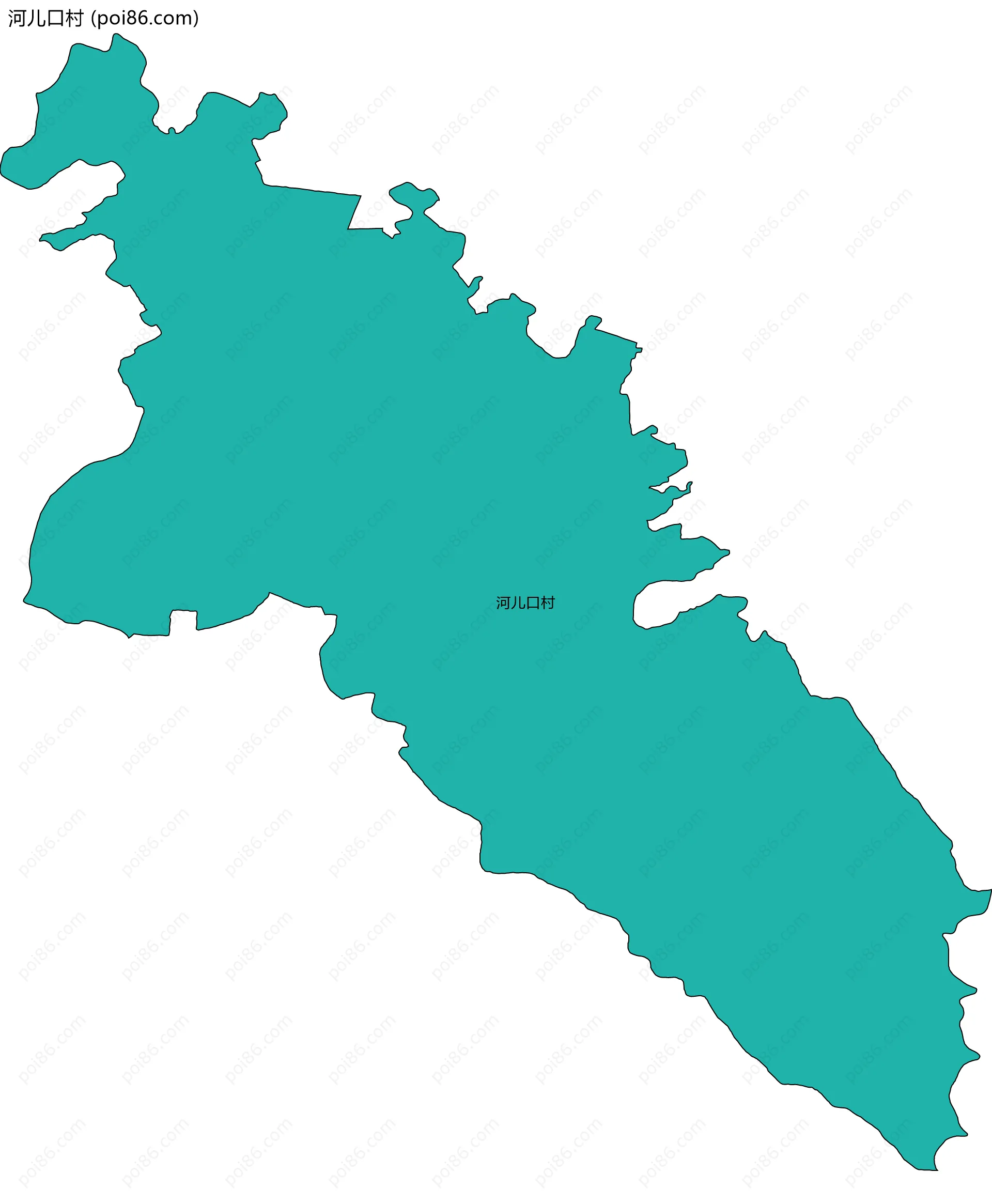 河儿口村边界地图