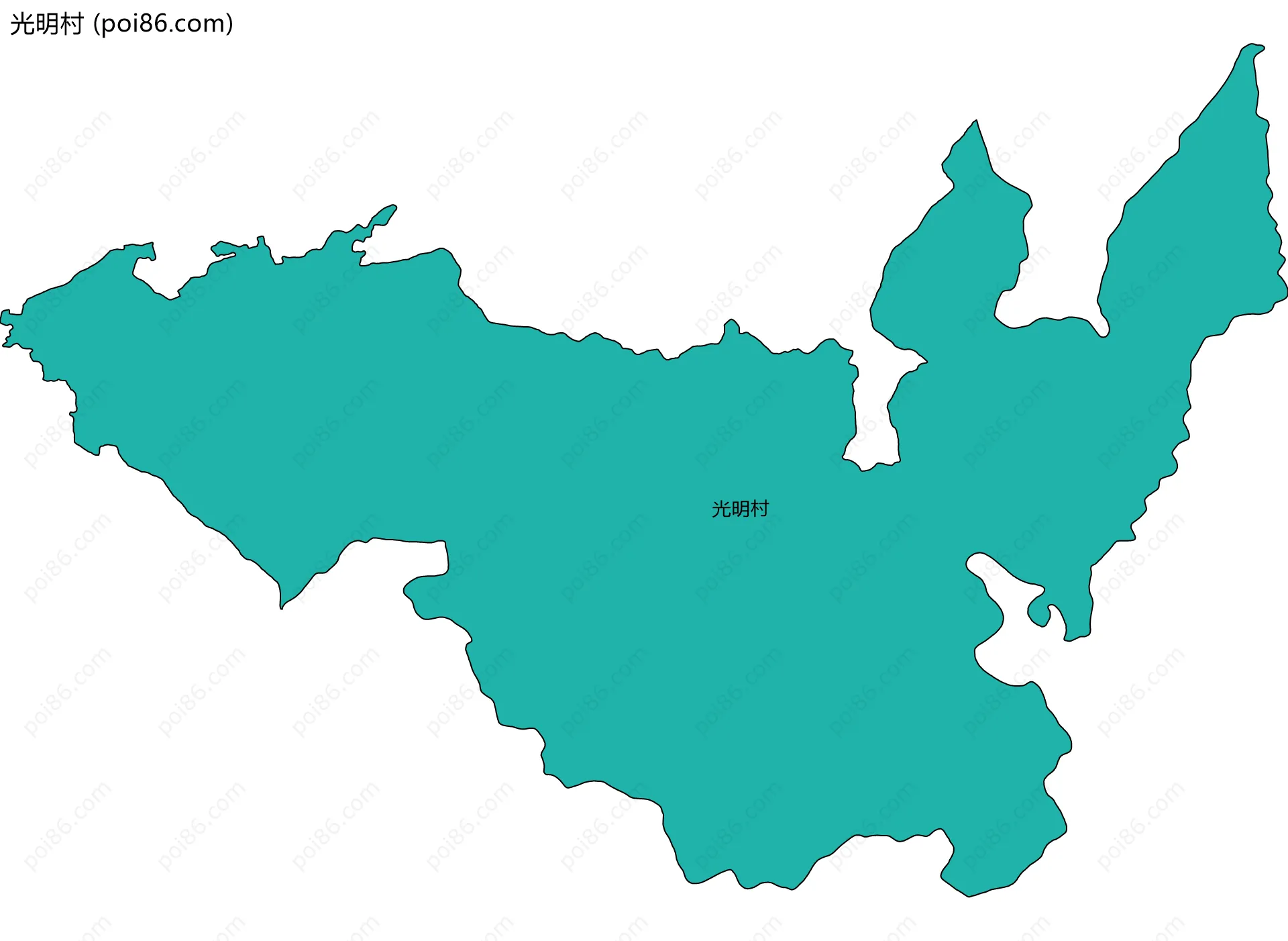 光明村边界地图