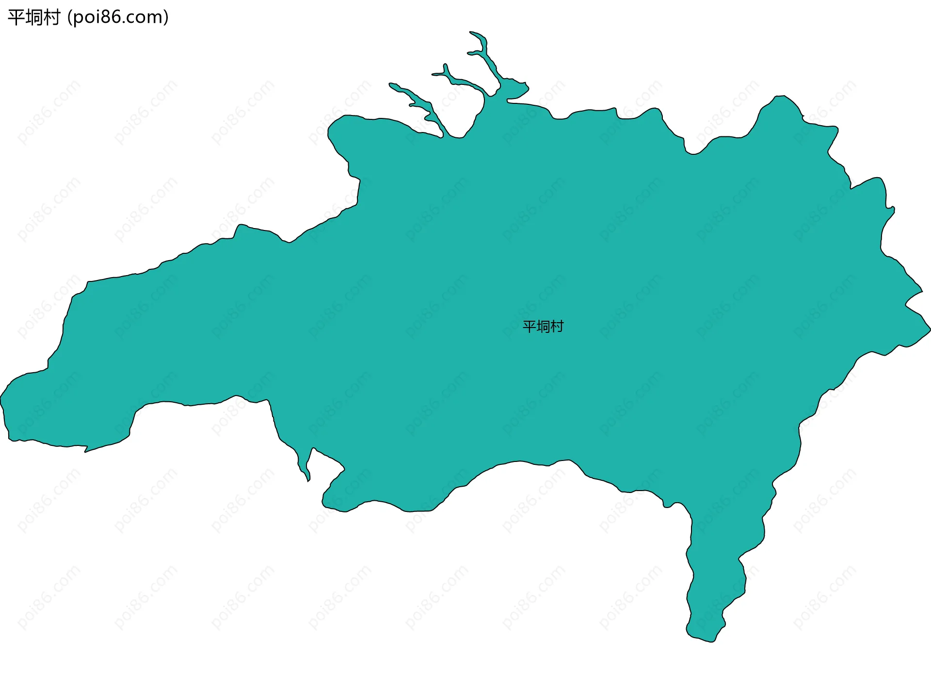 平垌村边界地图