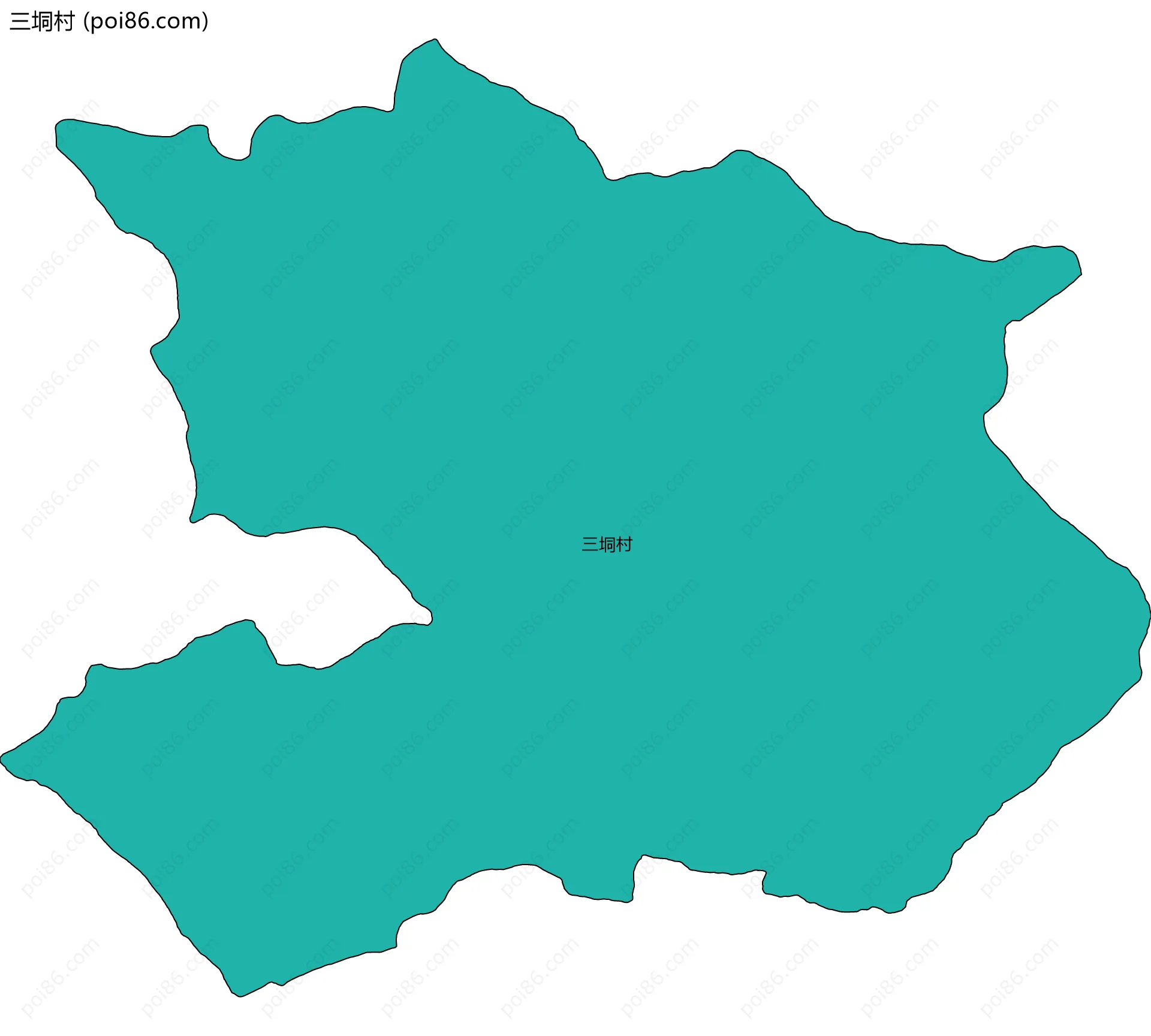 三垌村边界地图