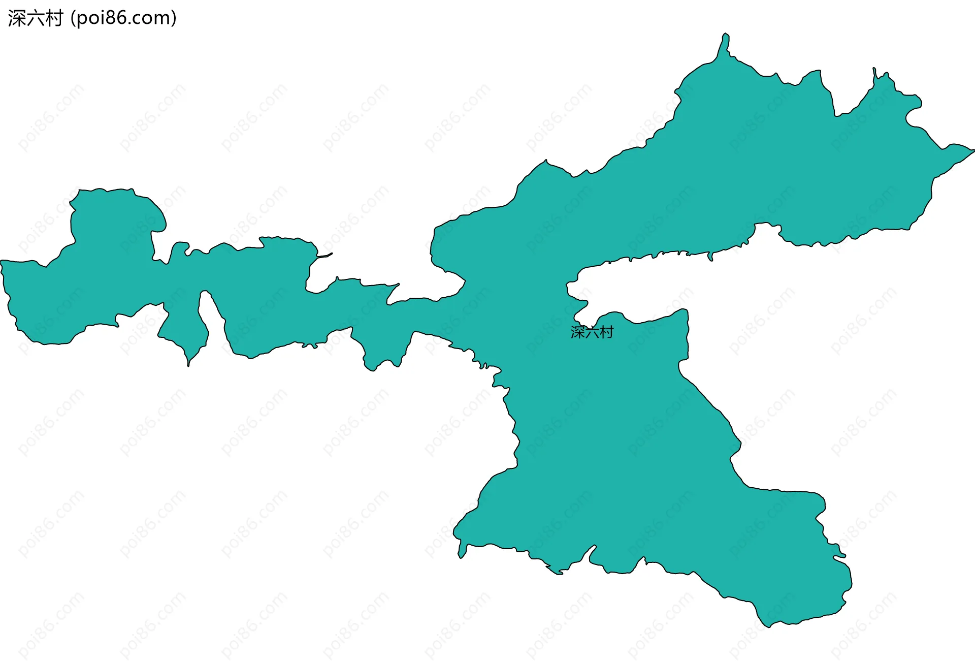 深六村边界地图