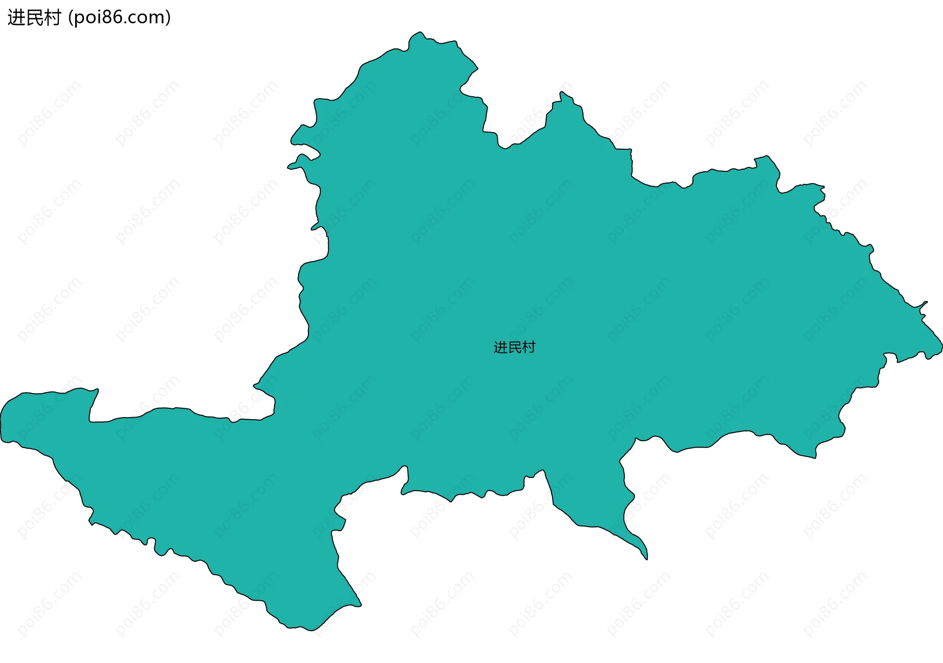进民村边界地图