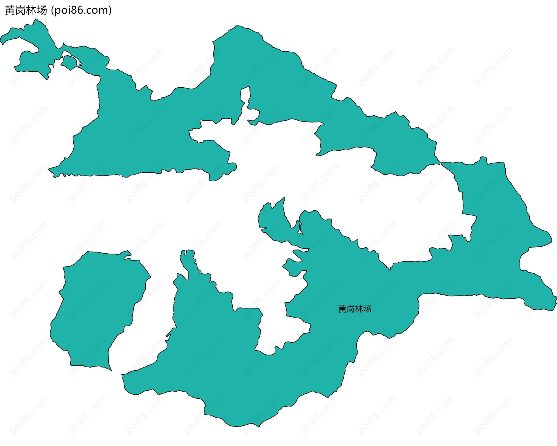 黄岗林场边界地图