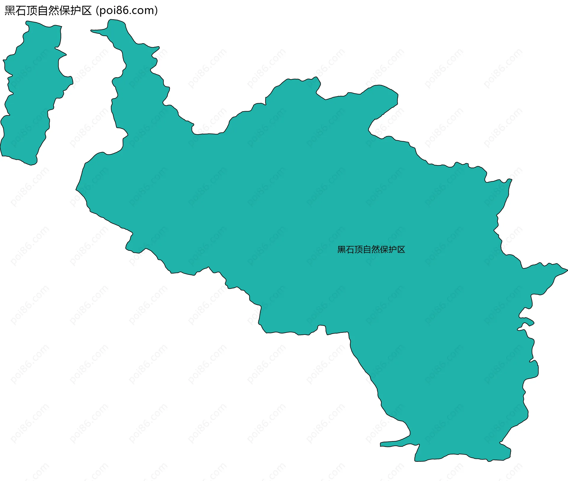 黑石顶自然保护区边界地图