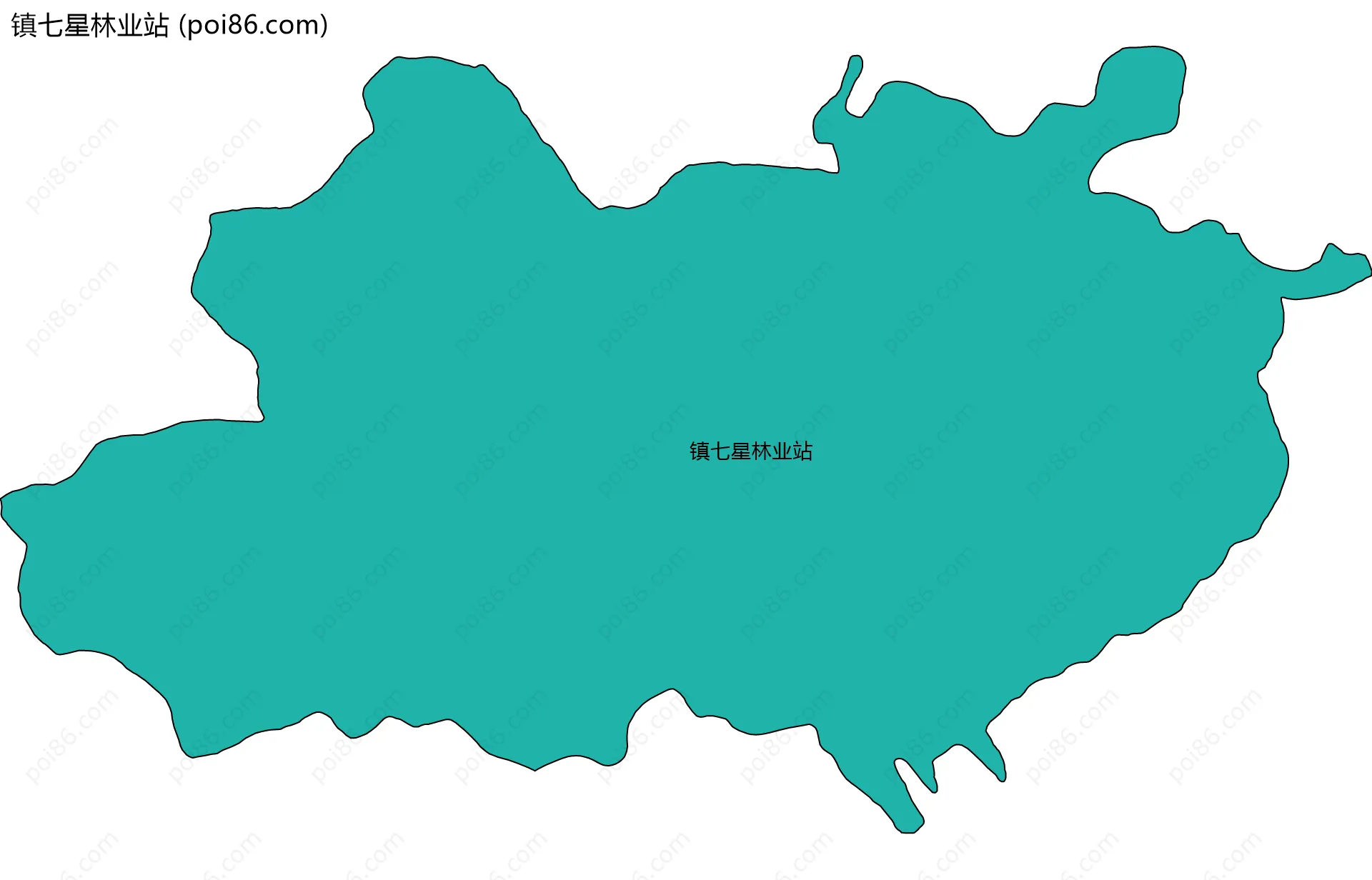 镇七星林业站边界地图