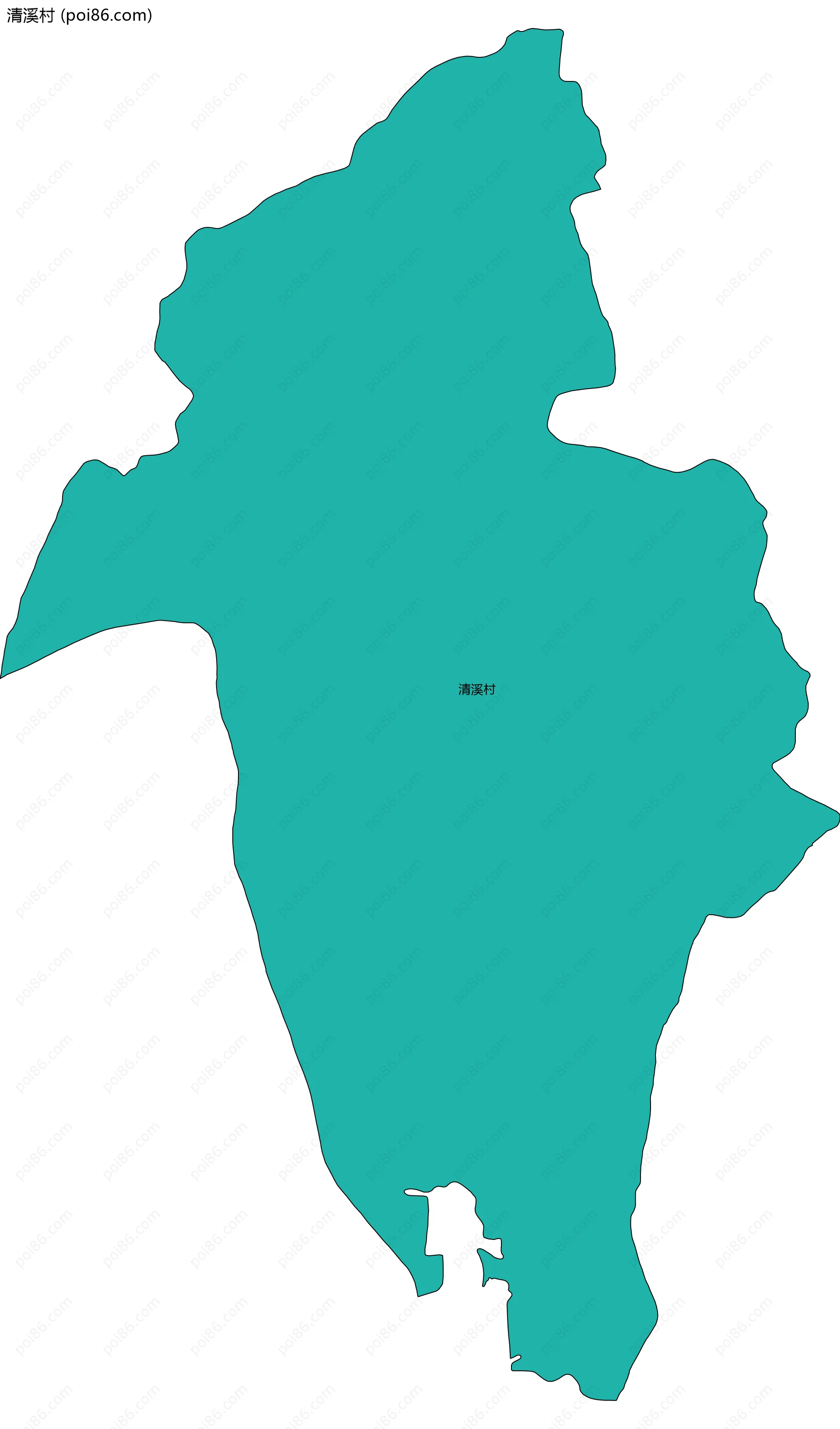 清溪村边界地图