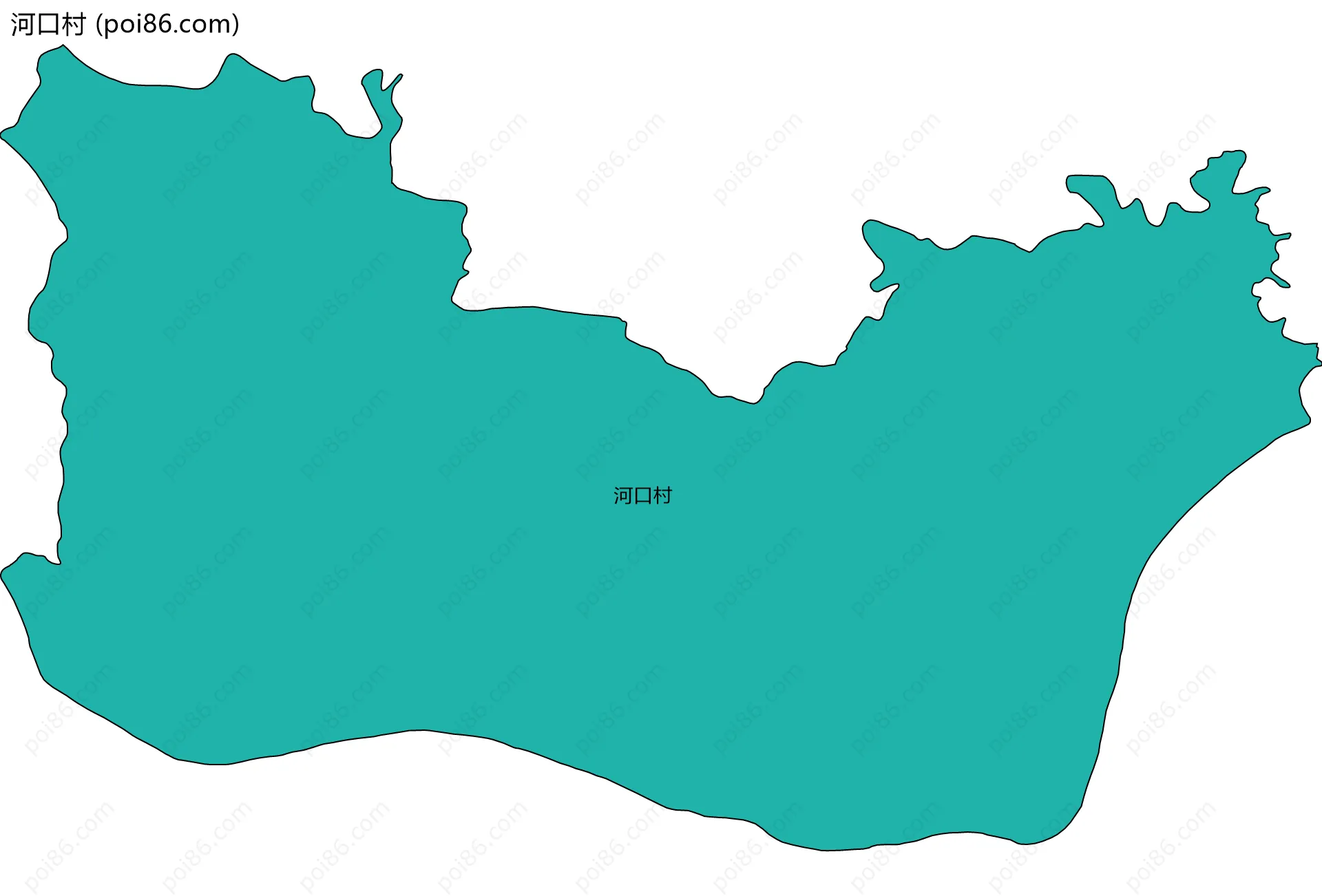 河口村边界地图