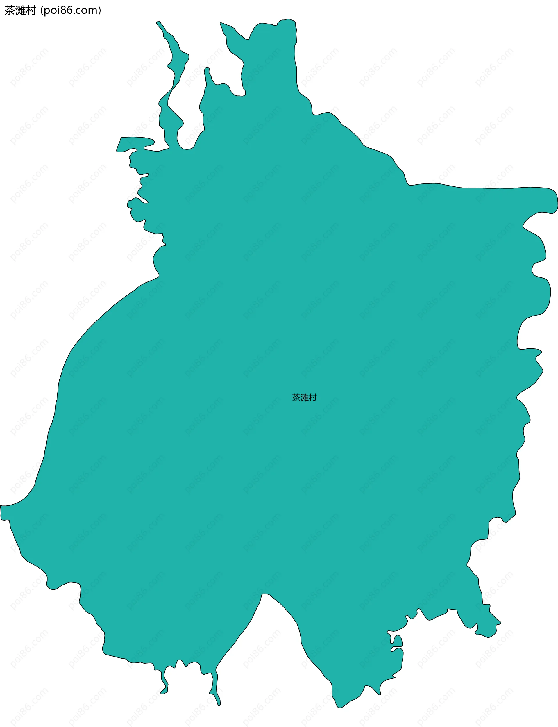 茶滩村边界地图