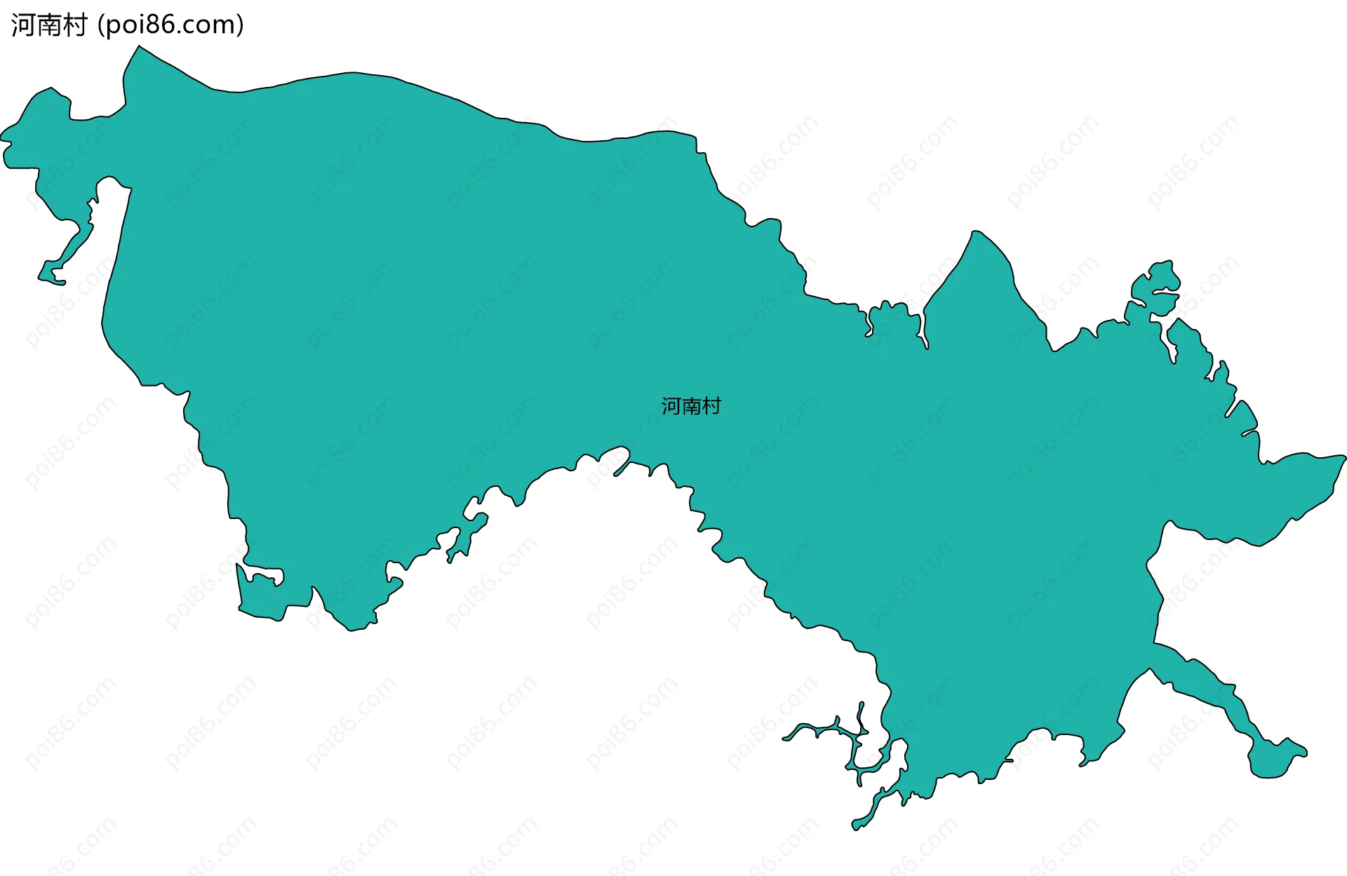 河南村边界地图