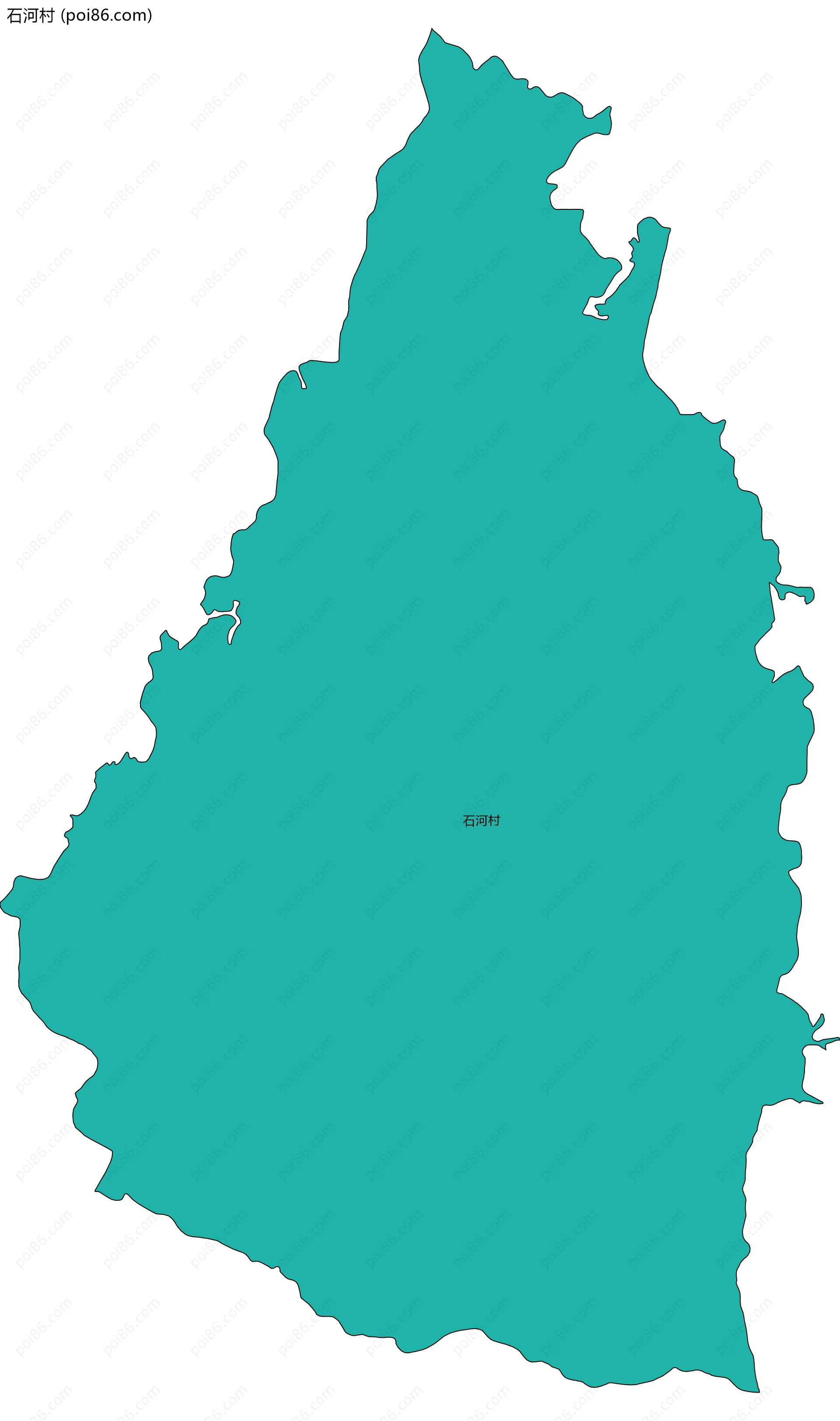 石河村边界地图