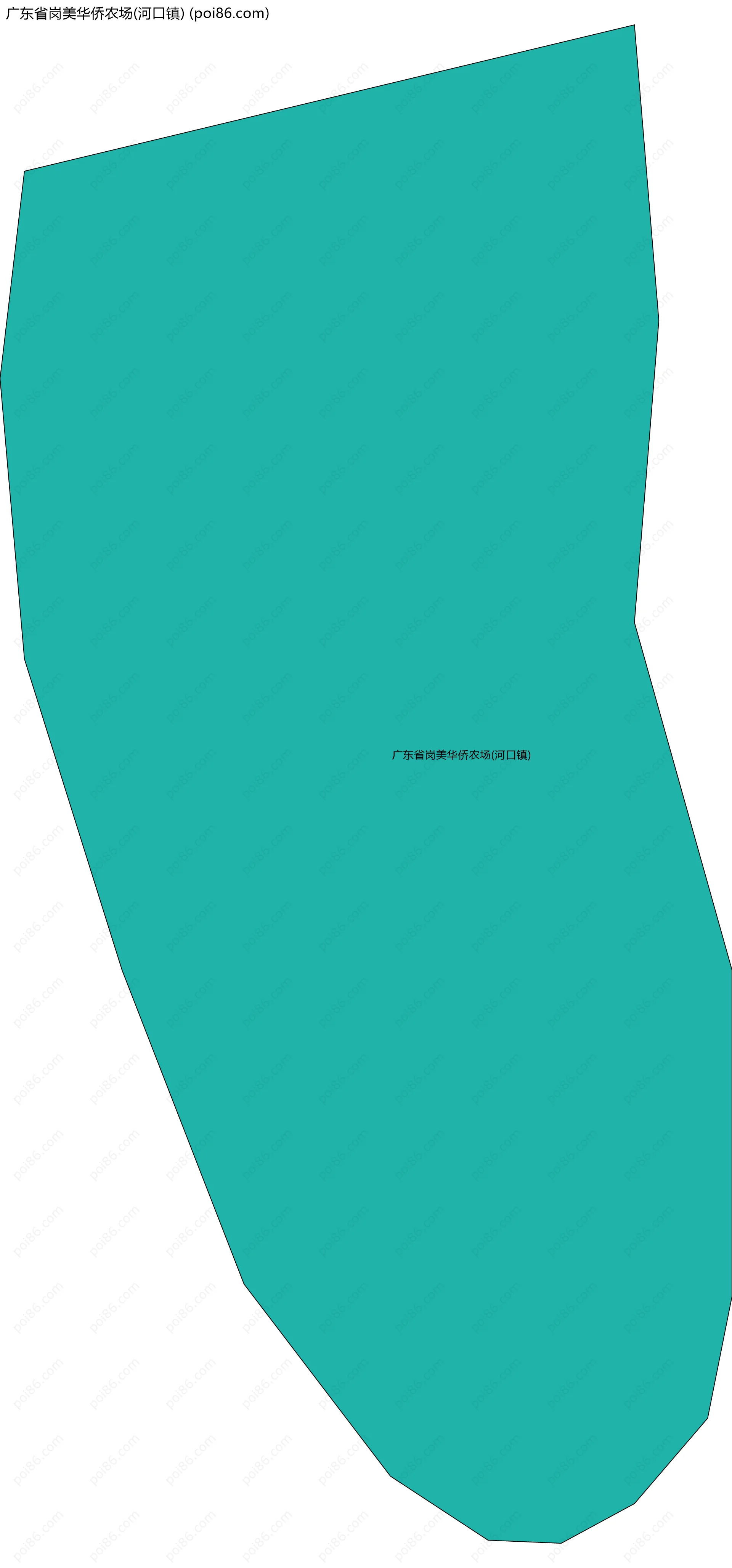 广东省岗美华侨农场(河口镇)边界地图