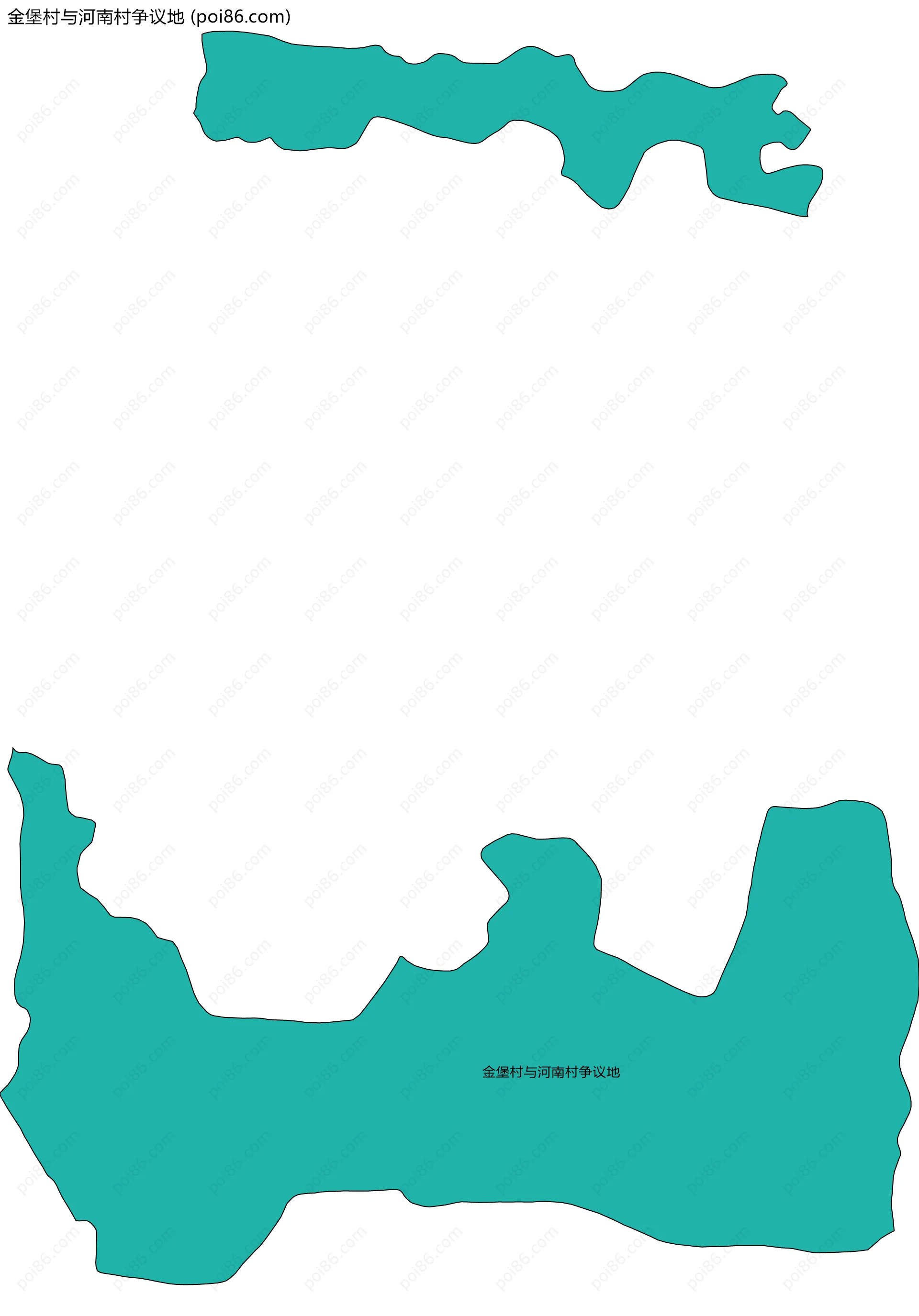 金堡村与河南村争议地边界地图
