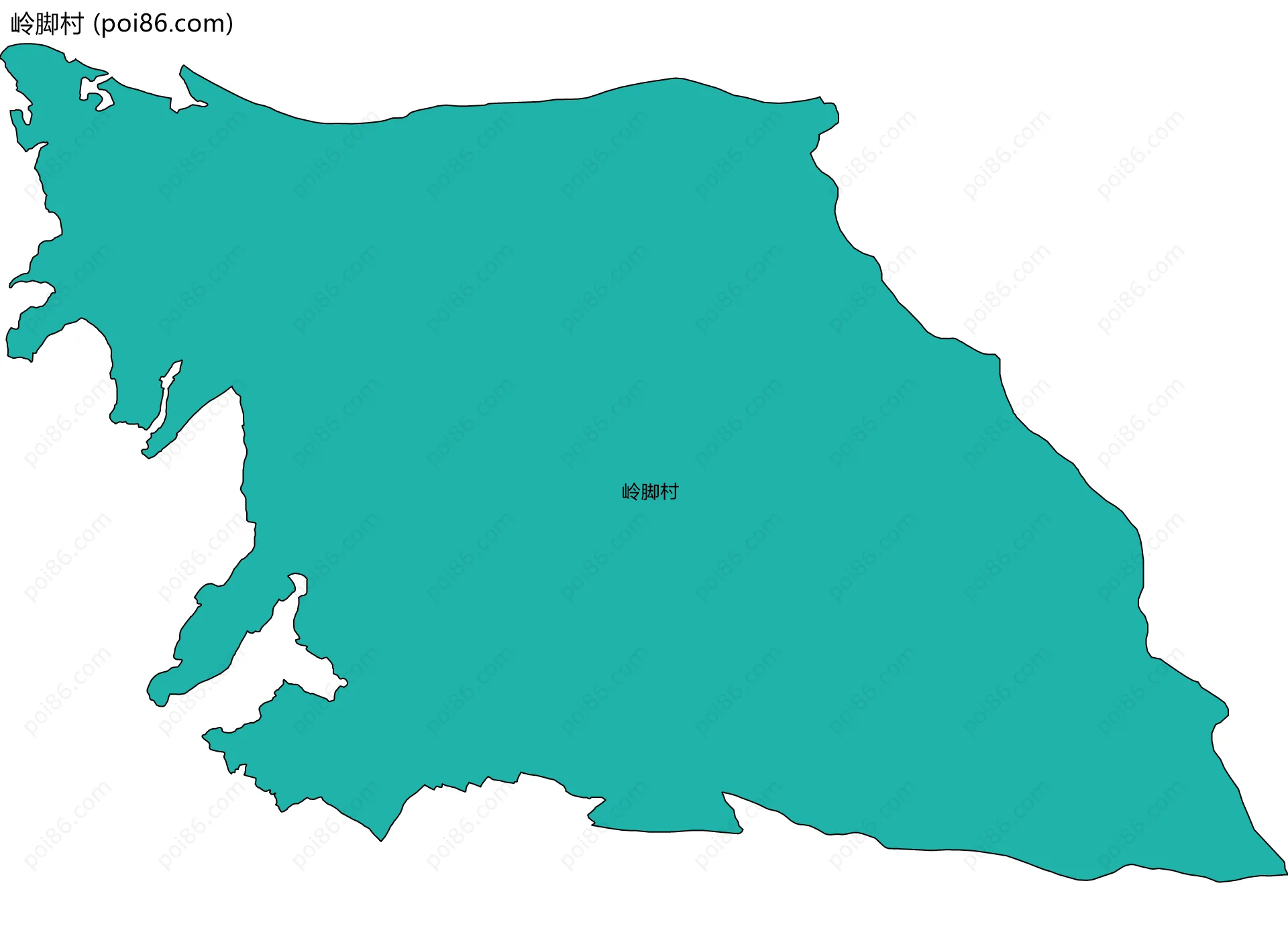 岭脚村边界地图