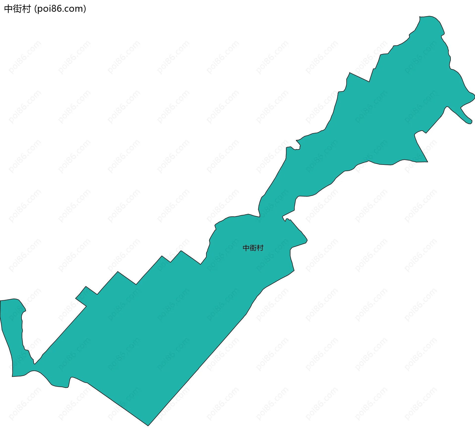 中街村边界地图