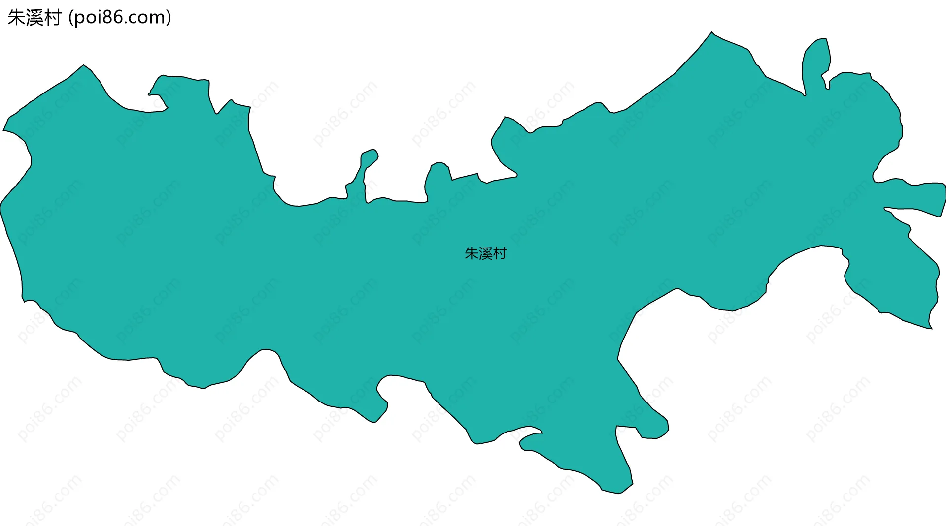 朱溪村边界地图