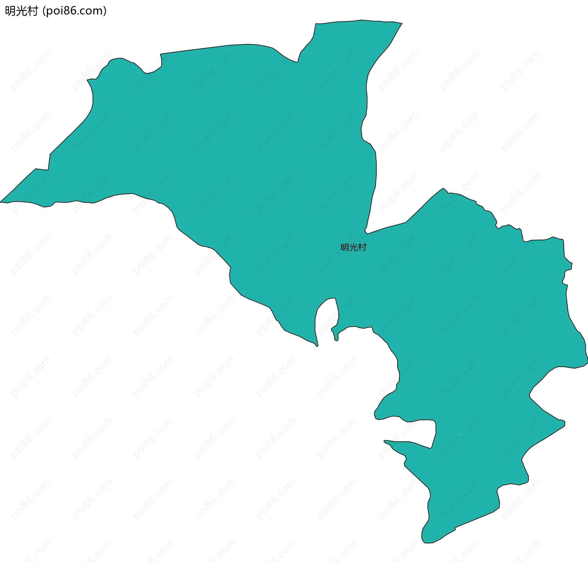 明光村边界地图