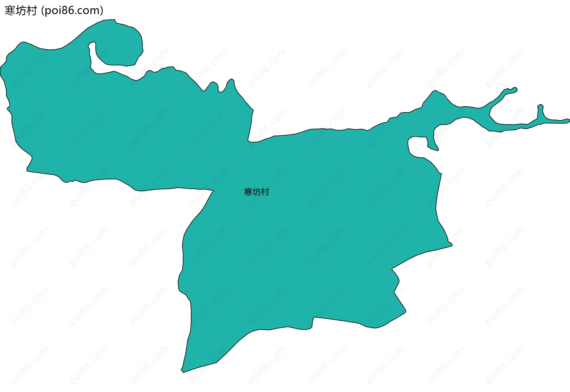 寒坊村边界地图