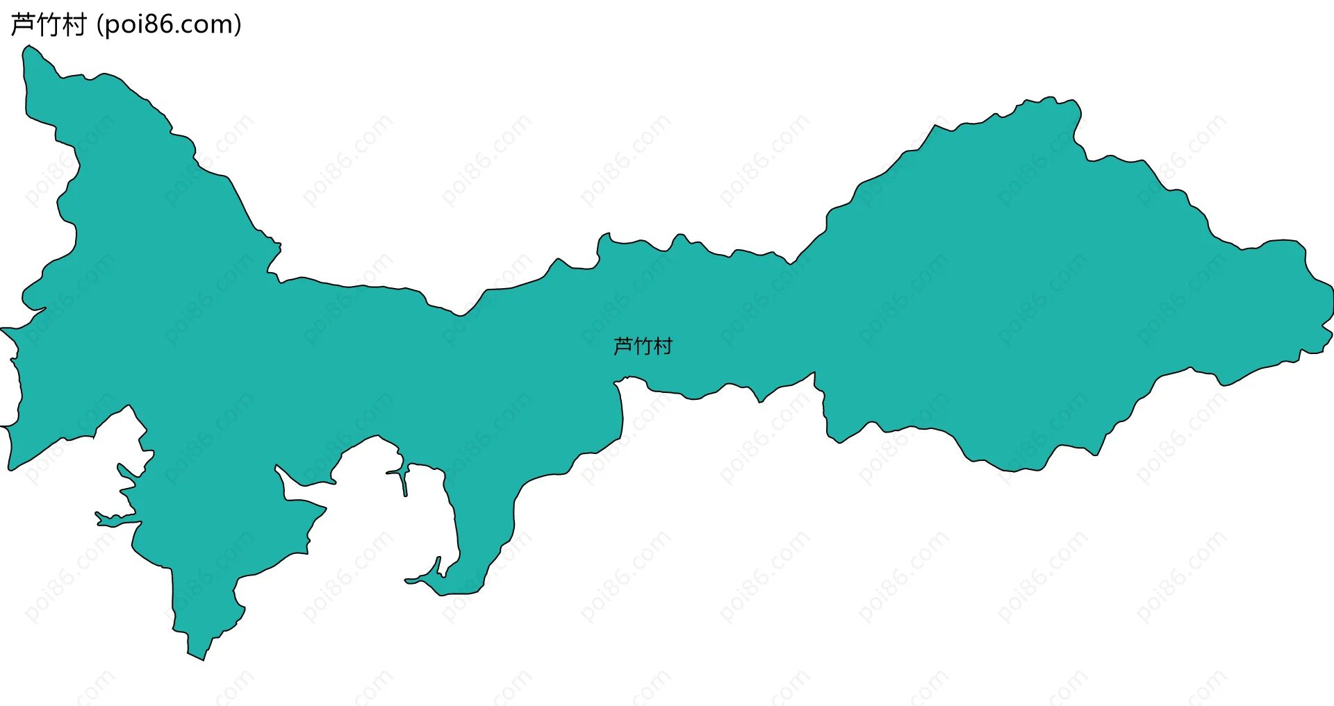 芦竹村边界地图