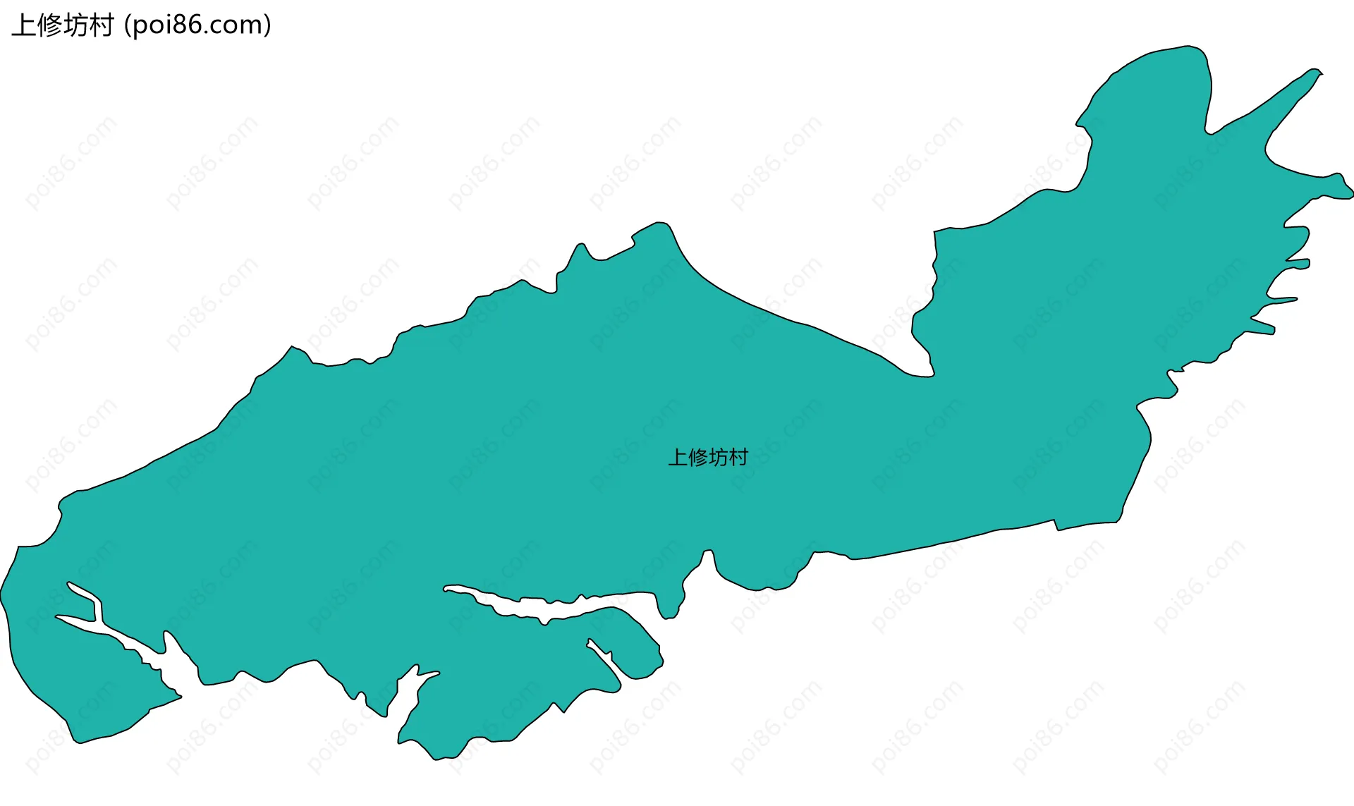 上修坊村边界地图