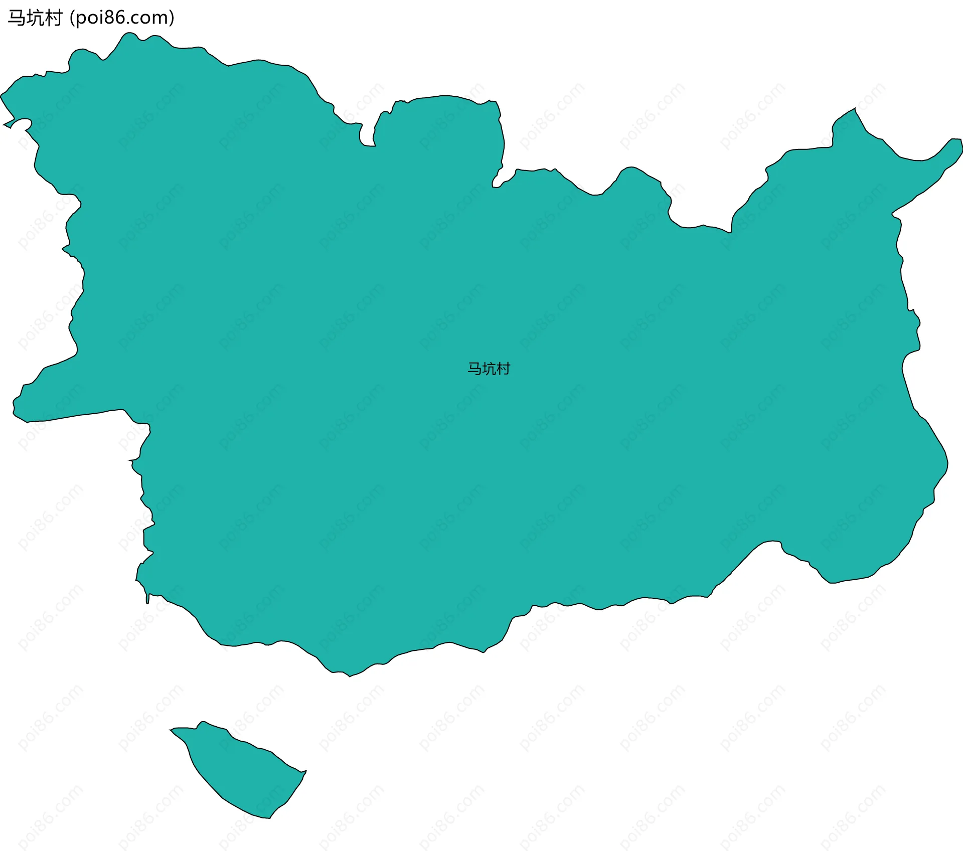 马坑村边界地图