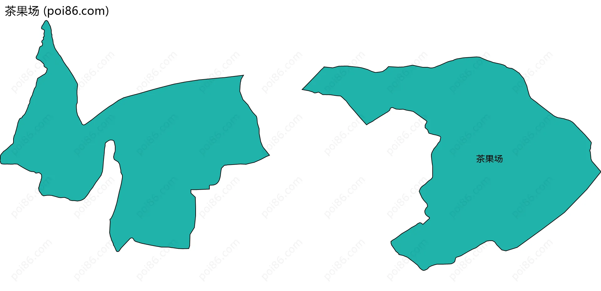 茶果场边界地图