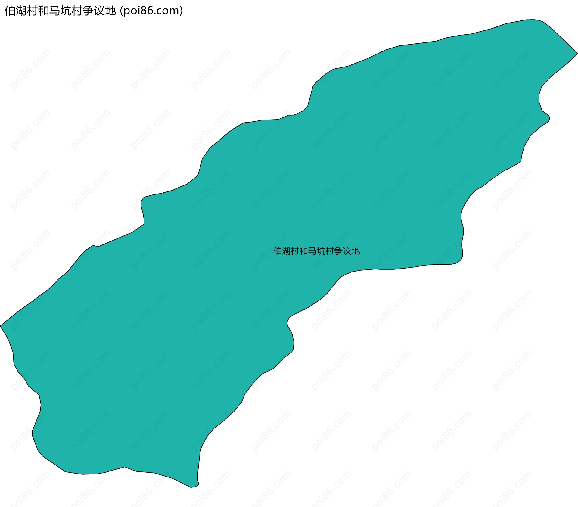 伯湖村和马坑村争议地边界地图