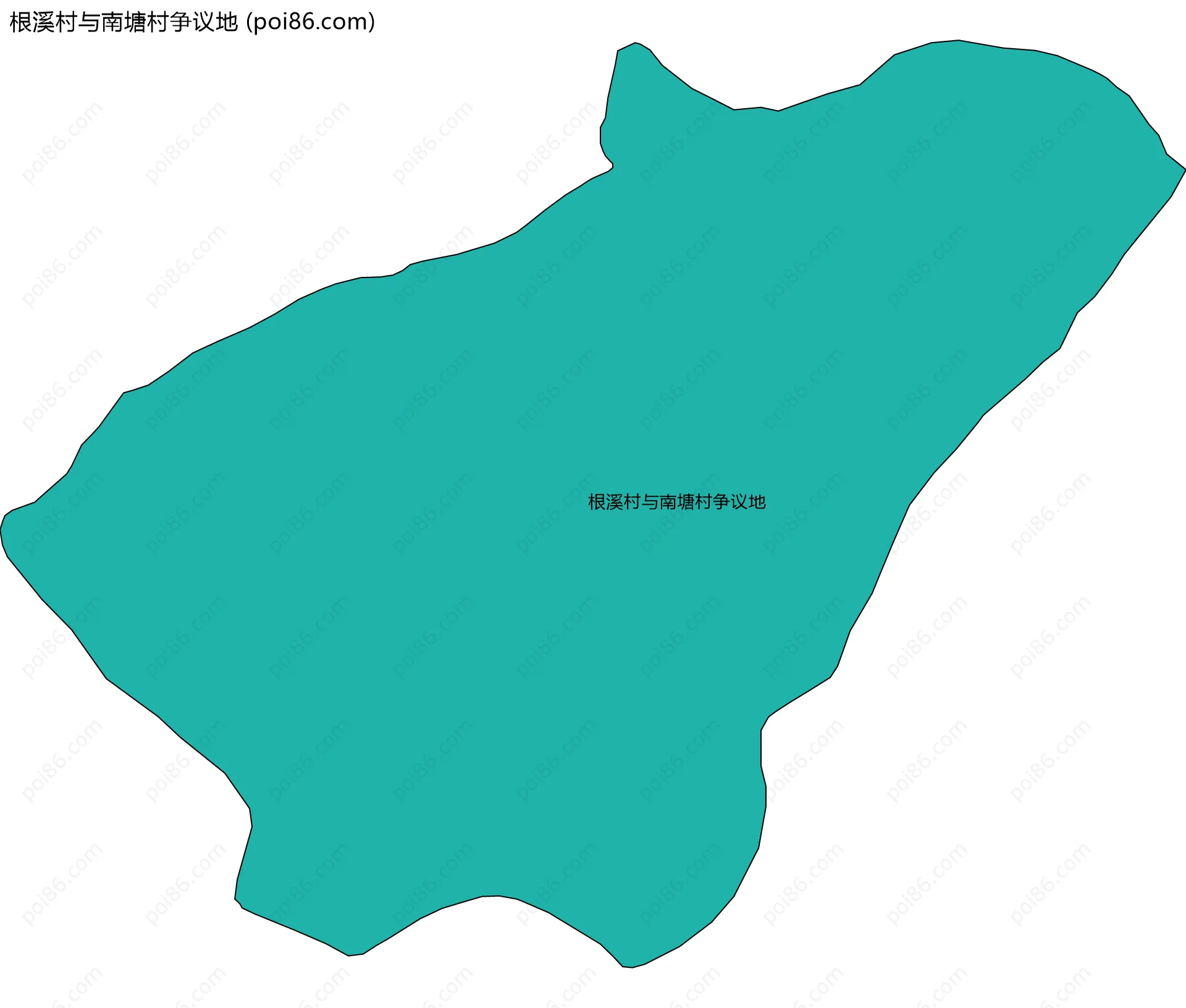 根溪村与南塘村争议地边界地图