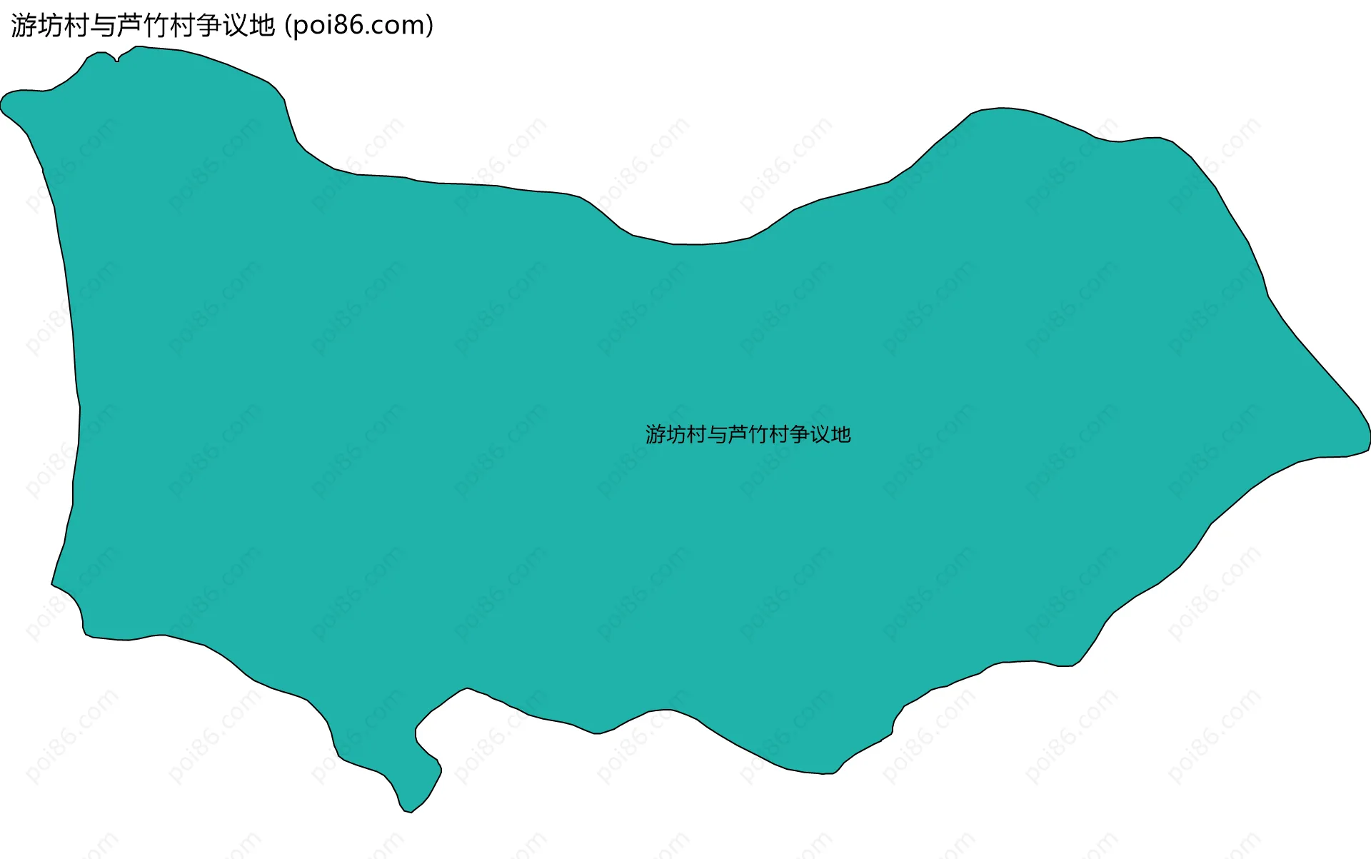 游坊村与芦竹村争议地边界地图