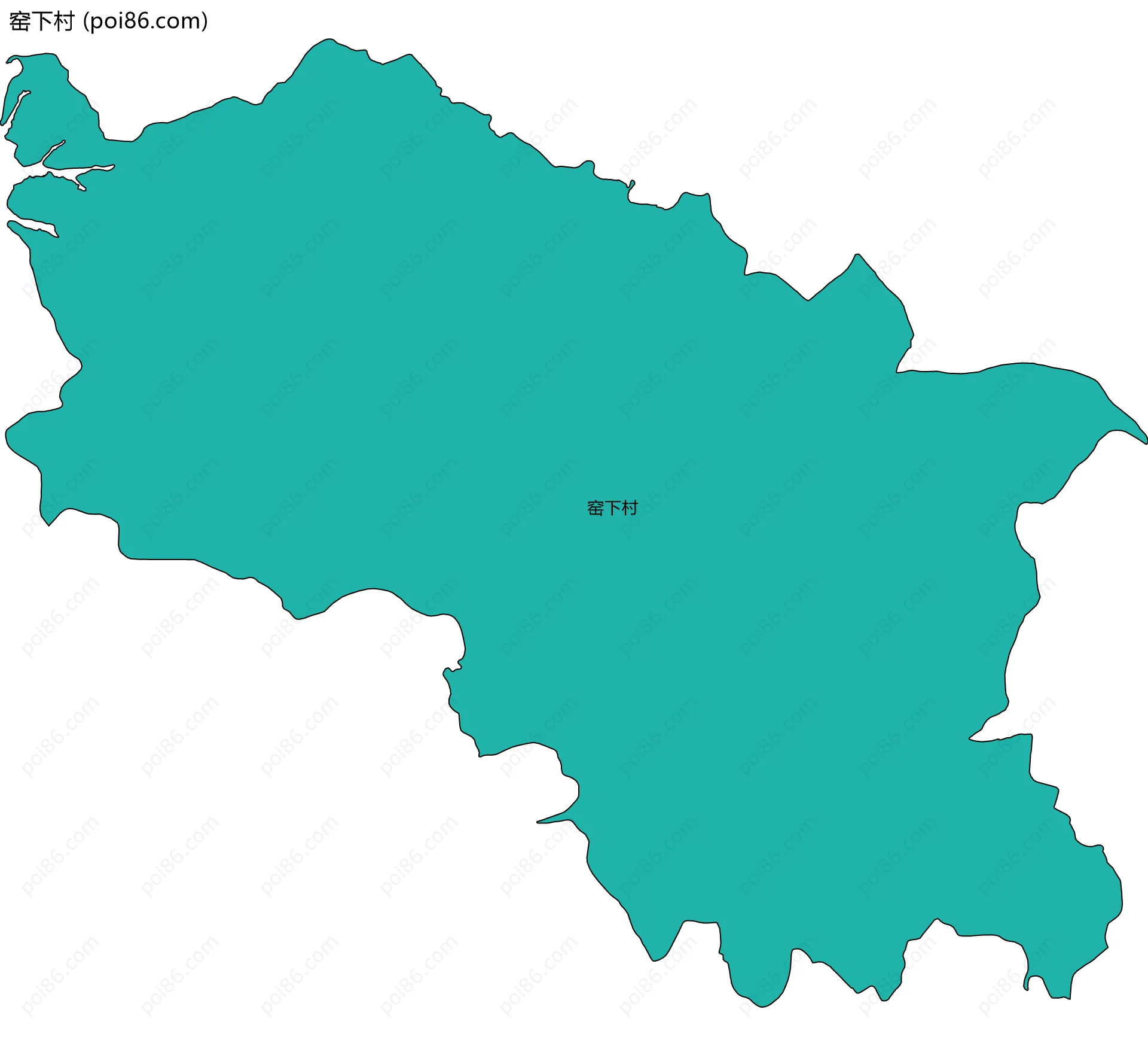 窑下村边界地图