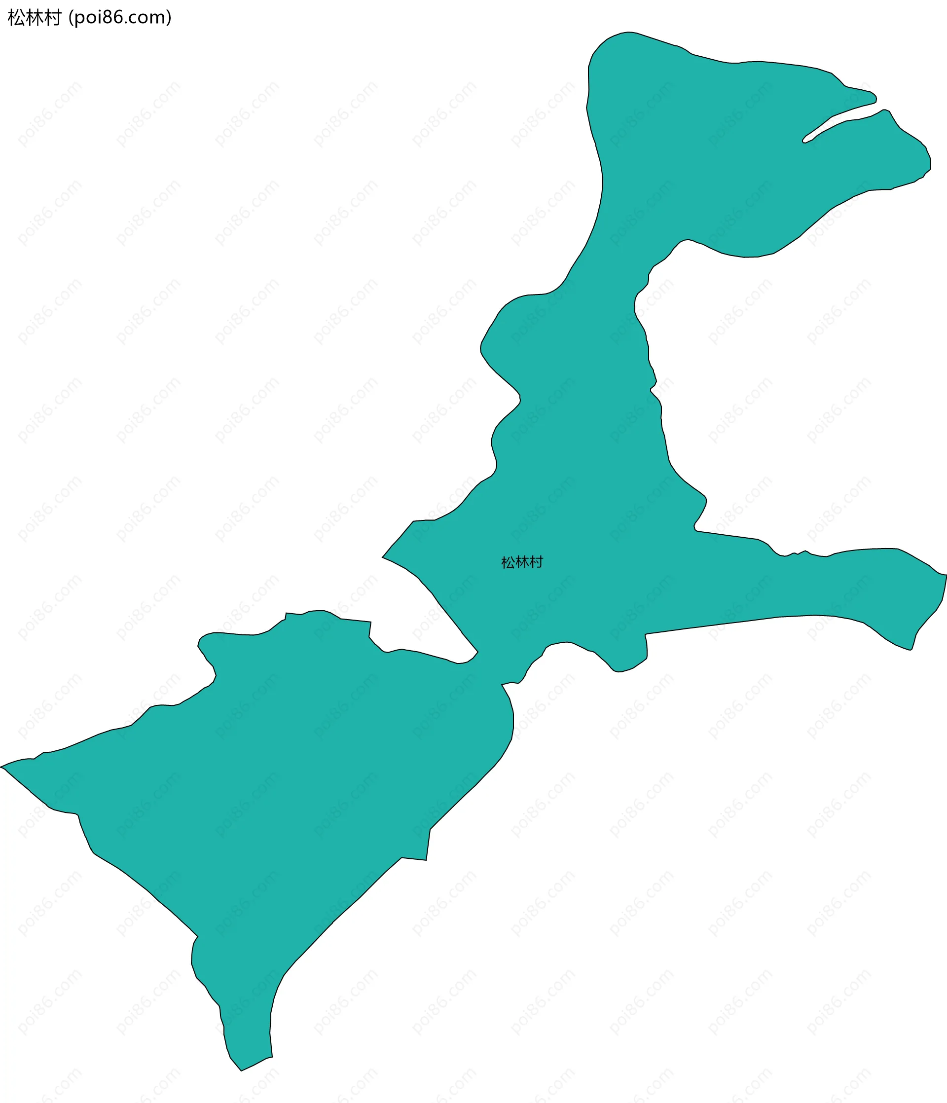 松林村边界地图