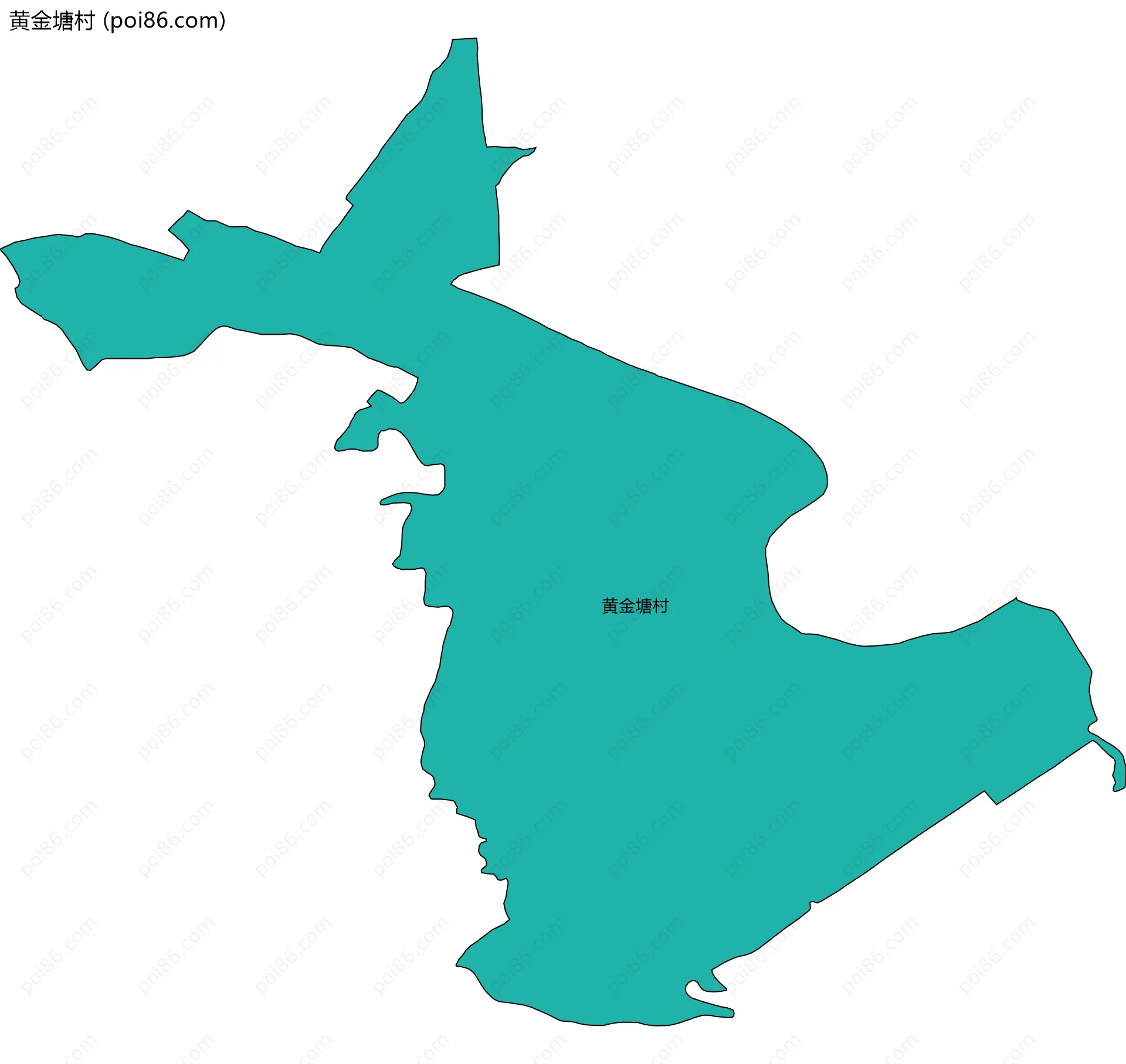 黄金塘村边界地图