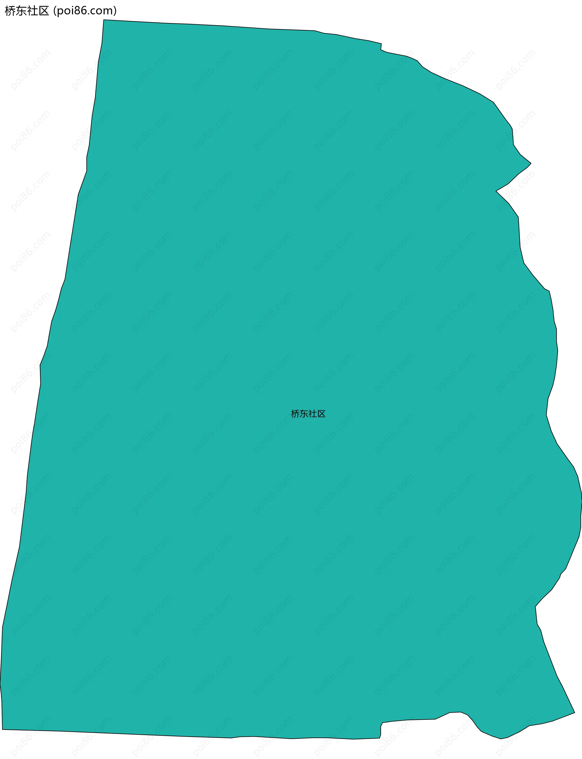 桥东社区边界地图