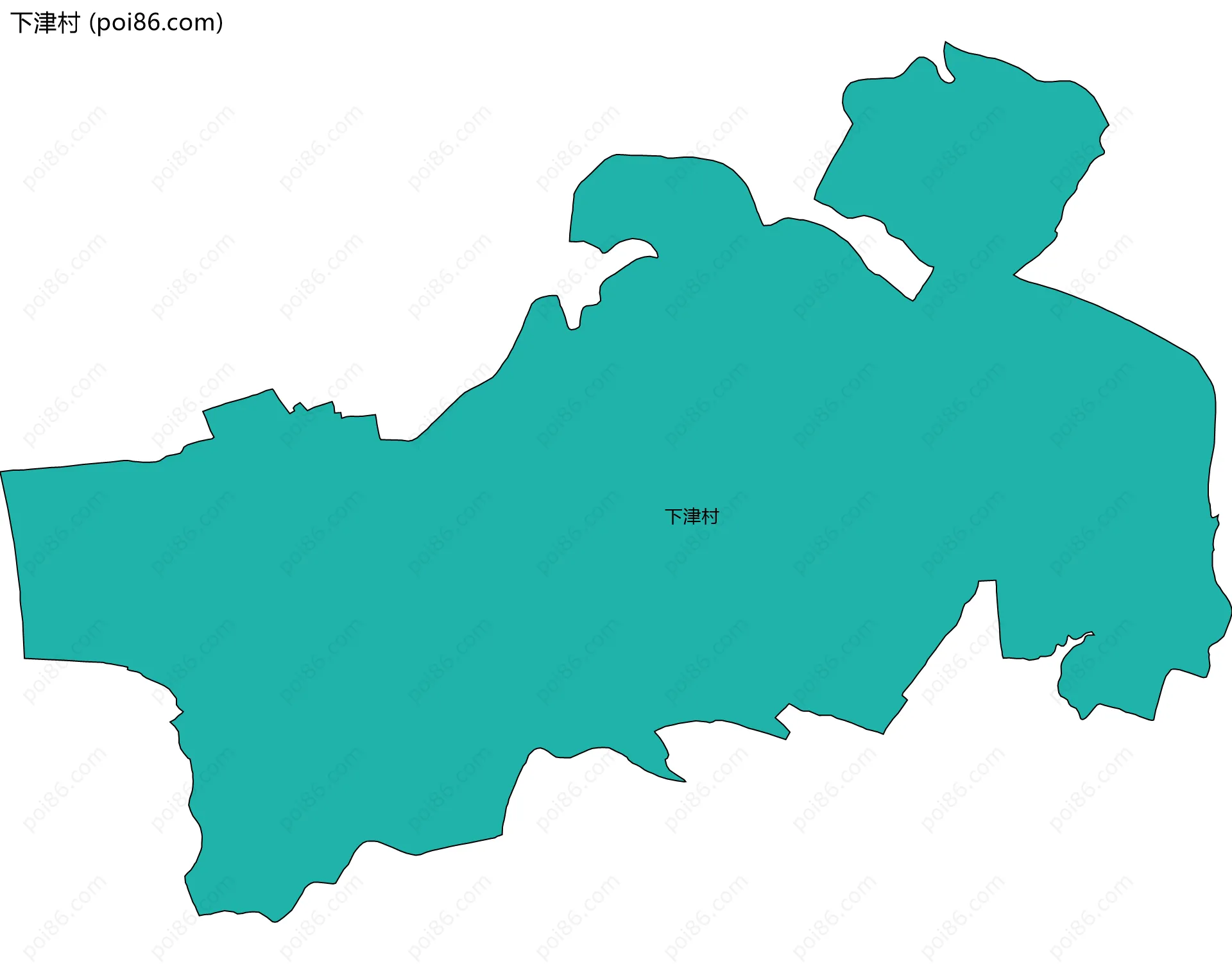 下津村边界地图