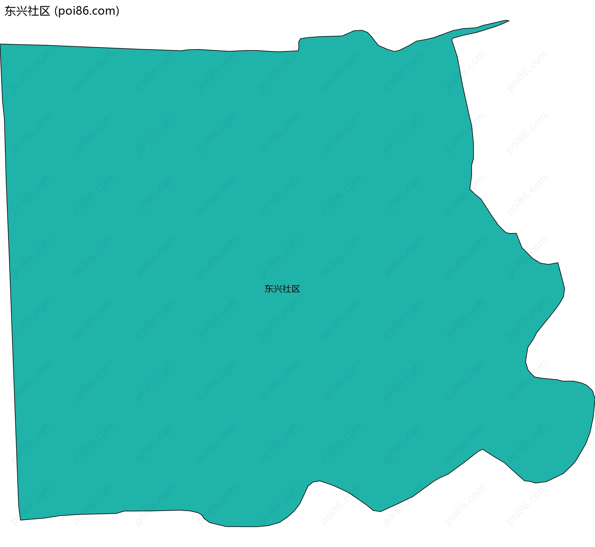东兴社区边界地图