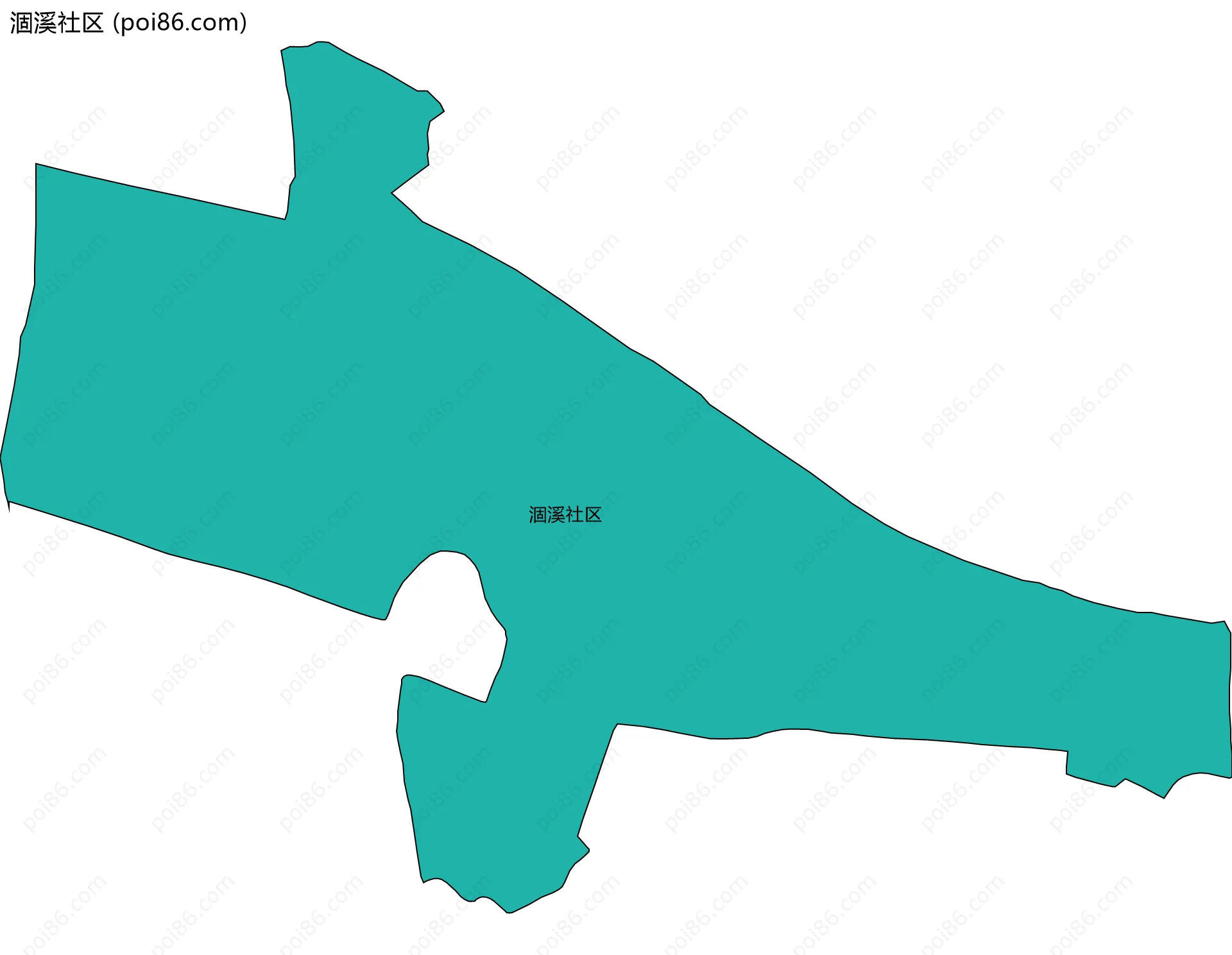 涸溪社区边界地图