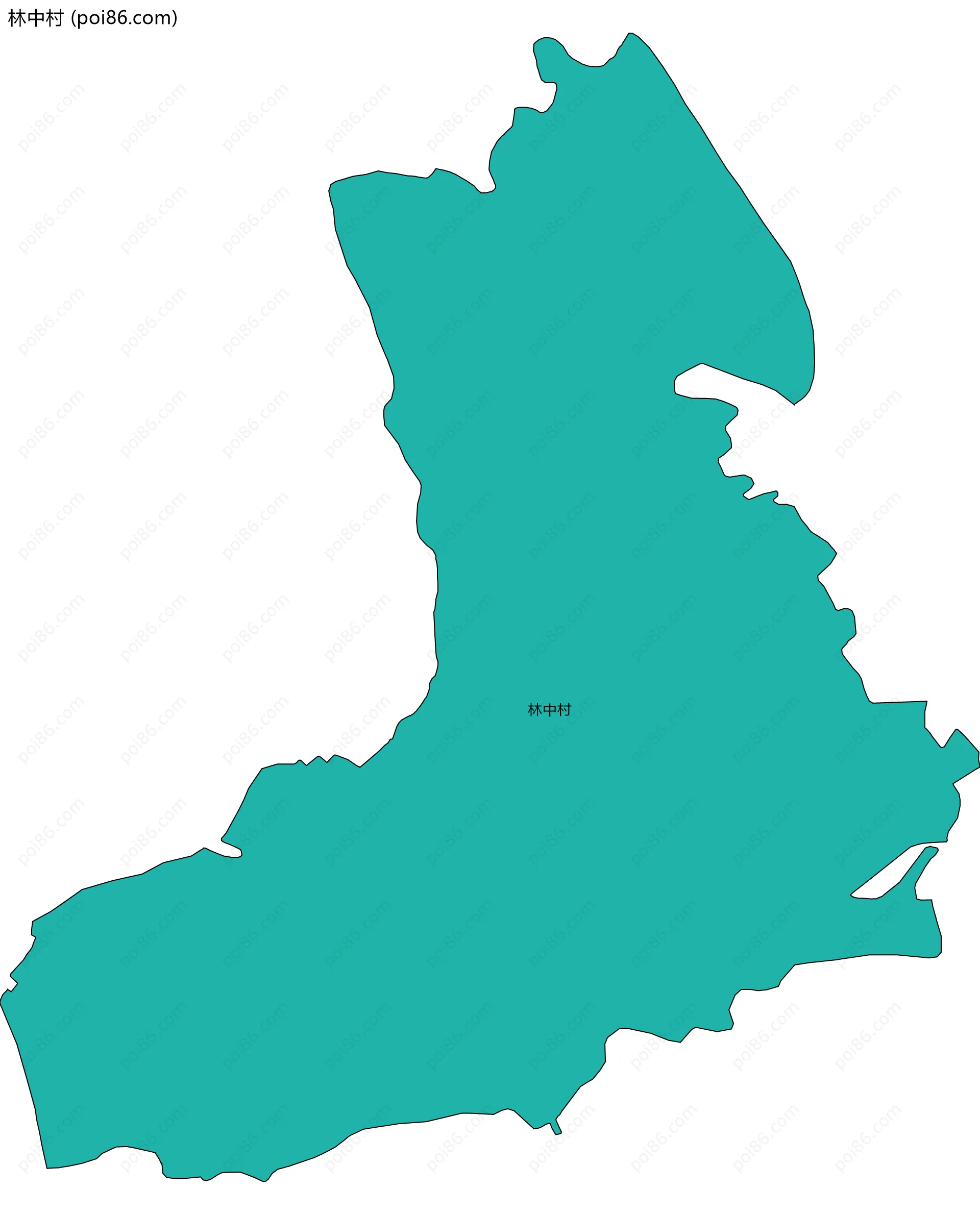 林中村边界地图