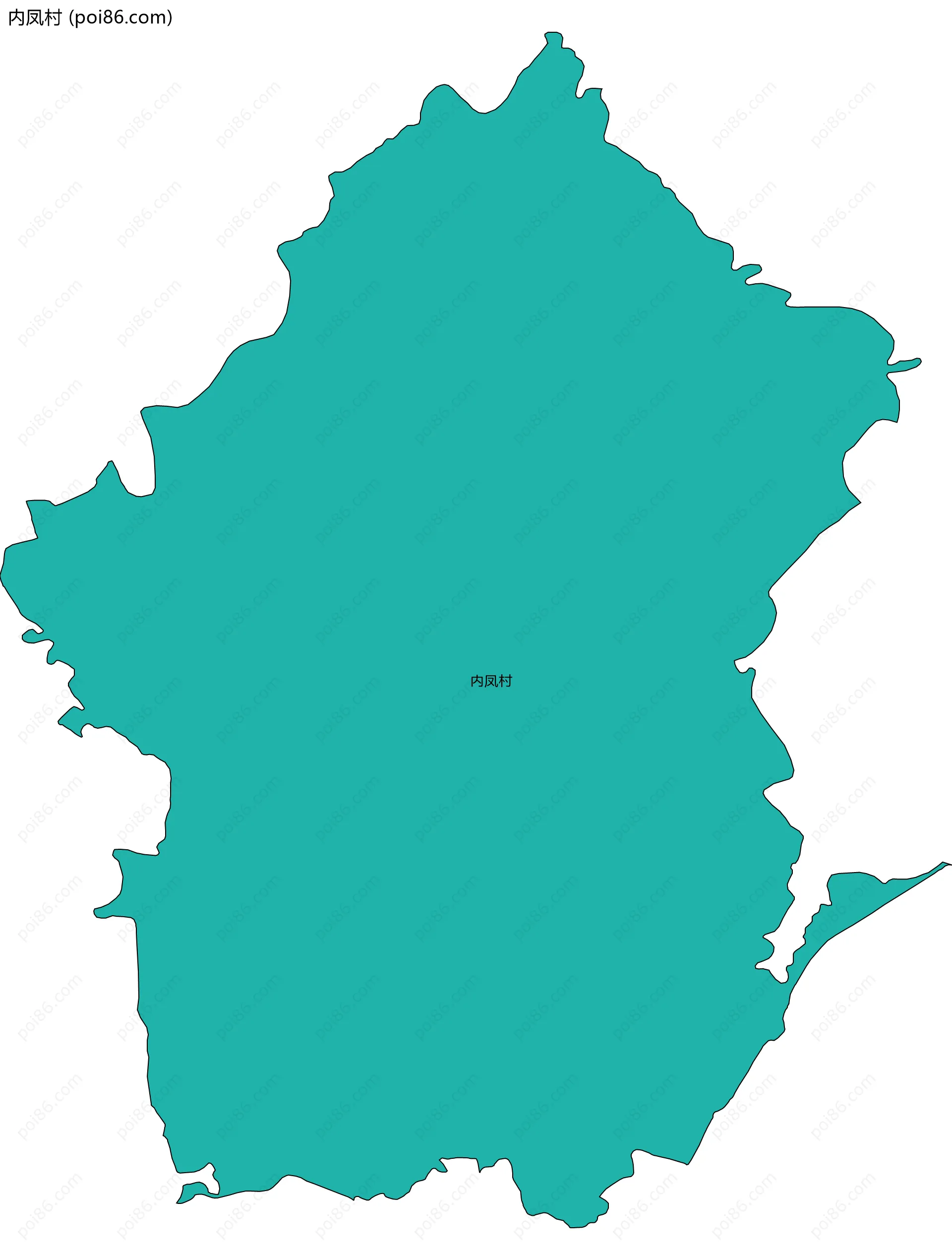 内凤村边界地图