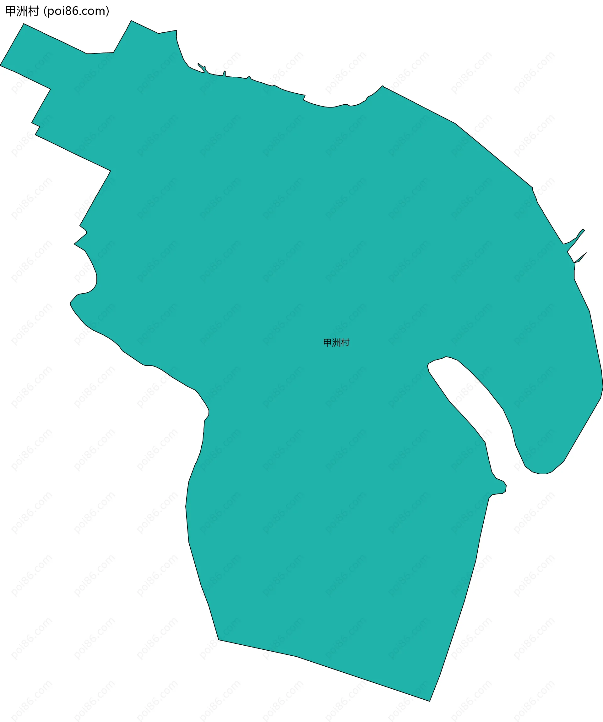 甲洲村边界地图
