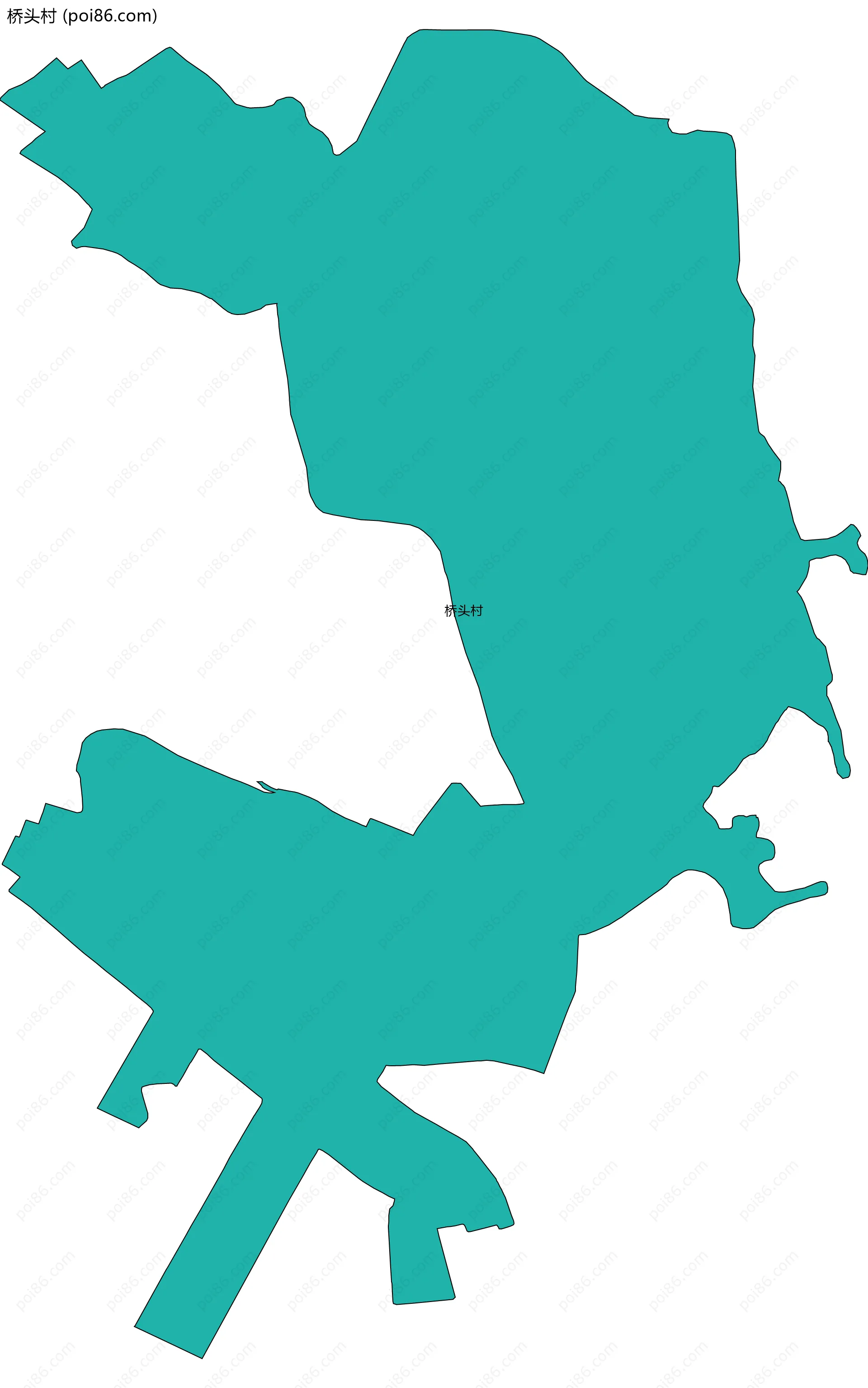 桥头村边界地图