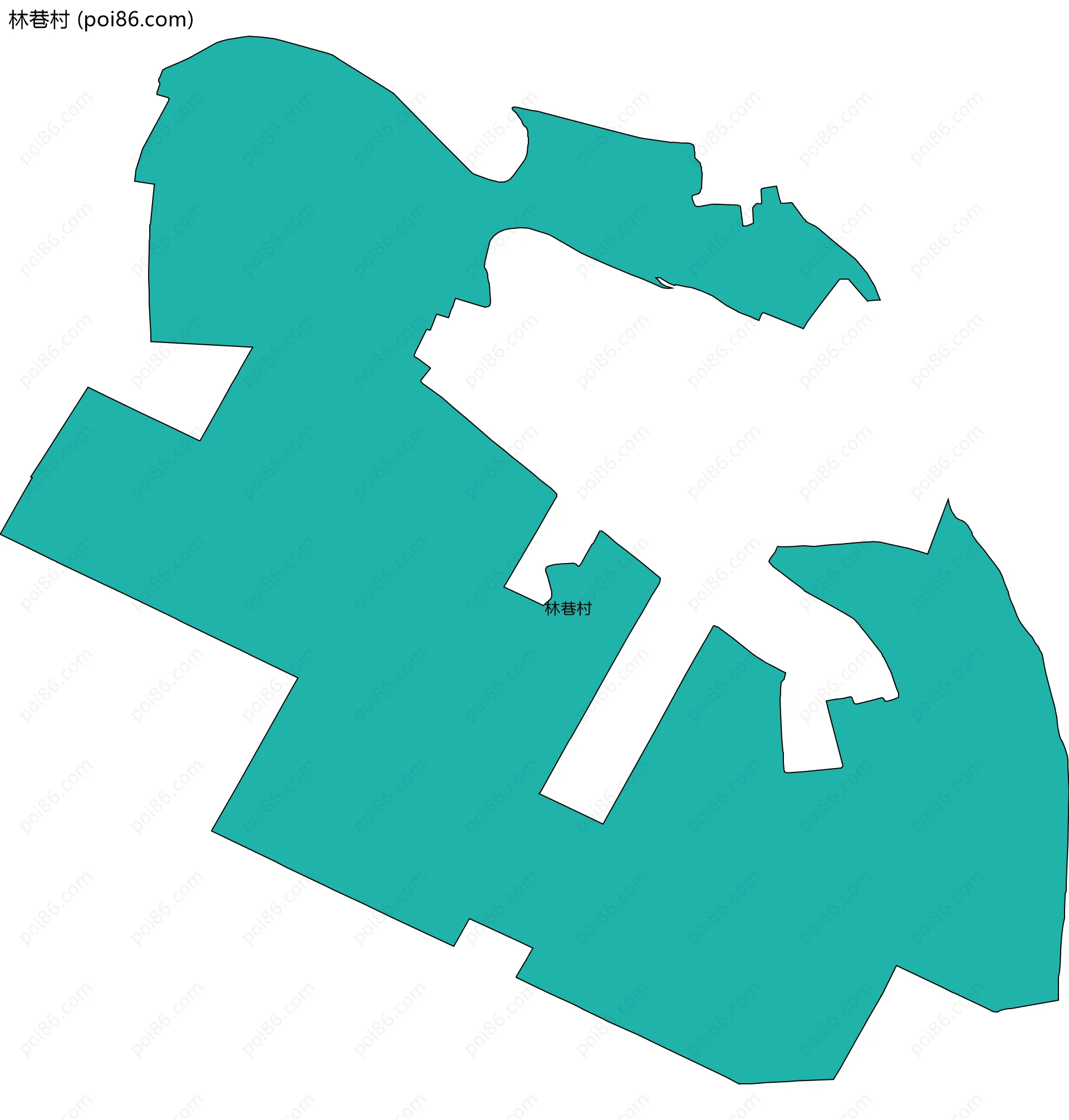 林巷村边界地图