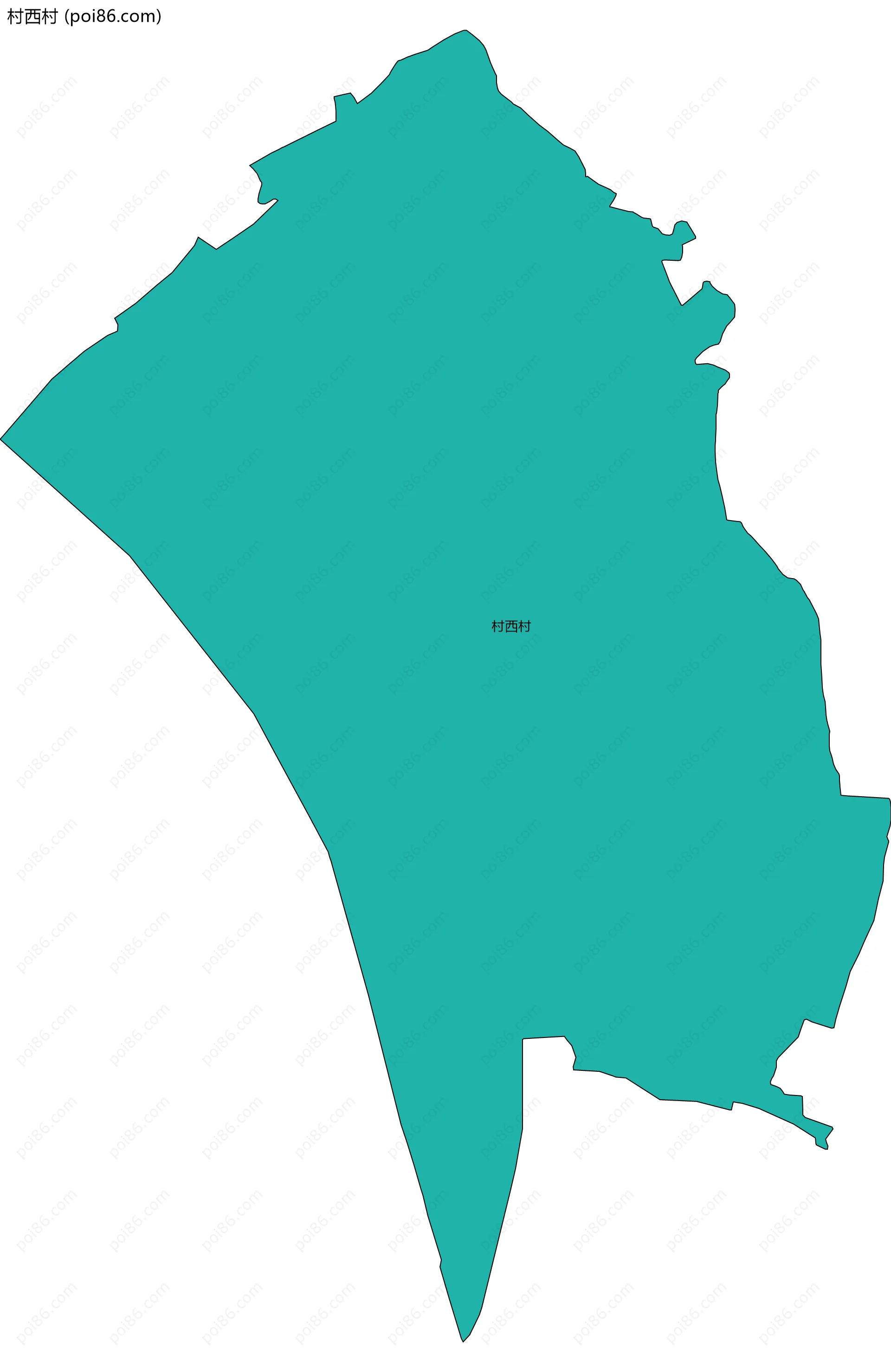 村西村边界地图