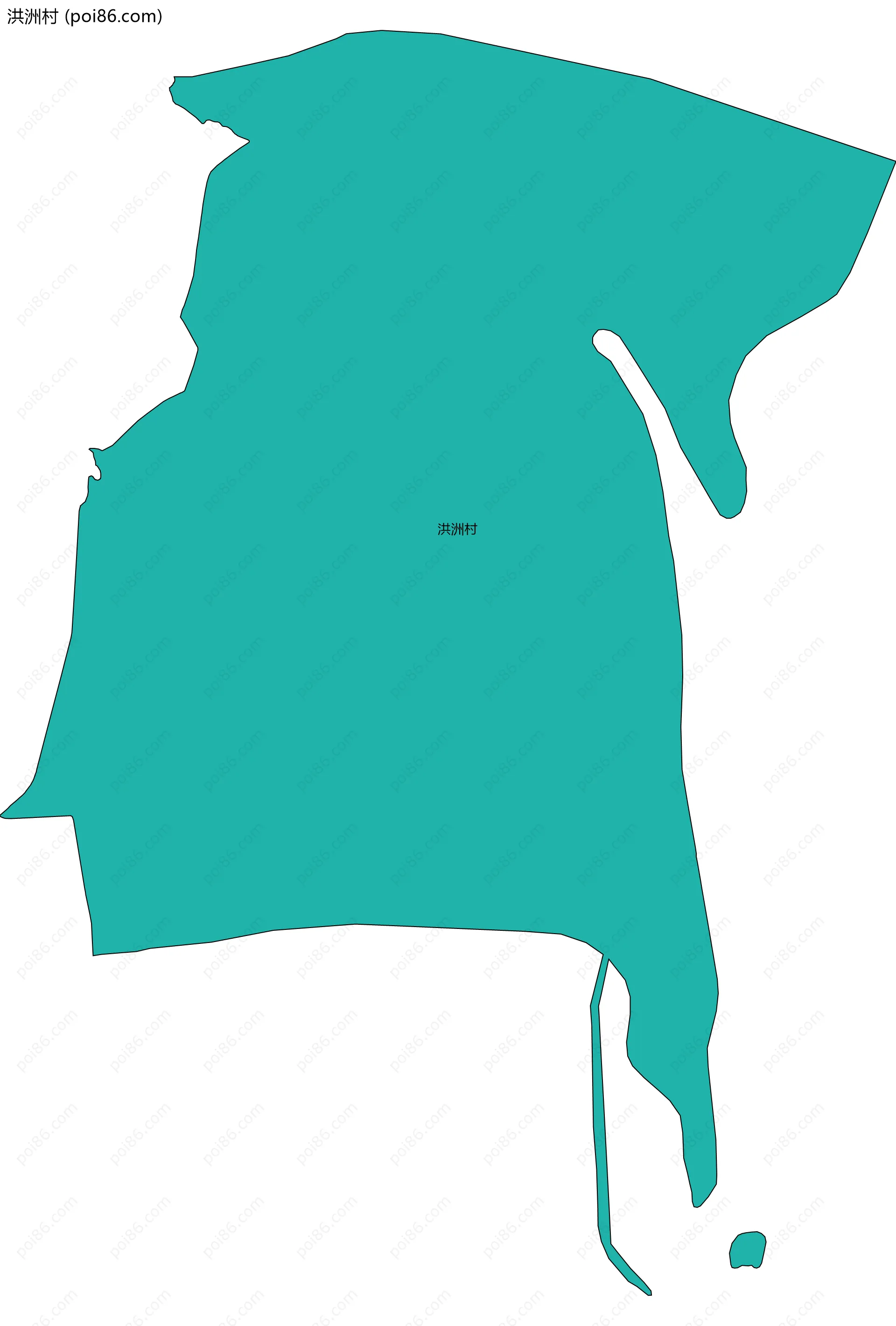 洪洲村边界地图