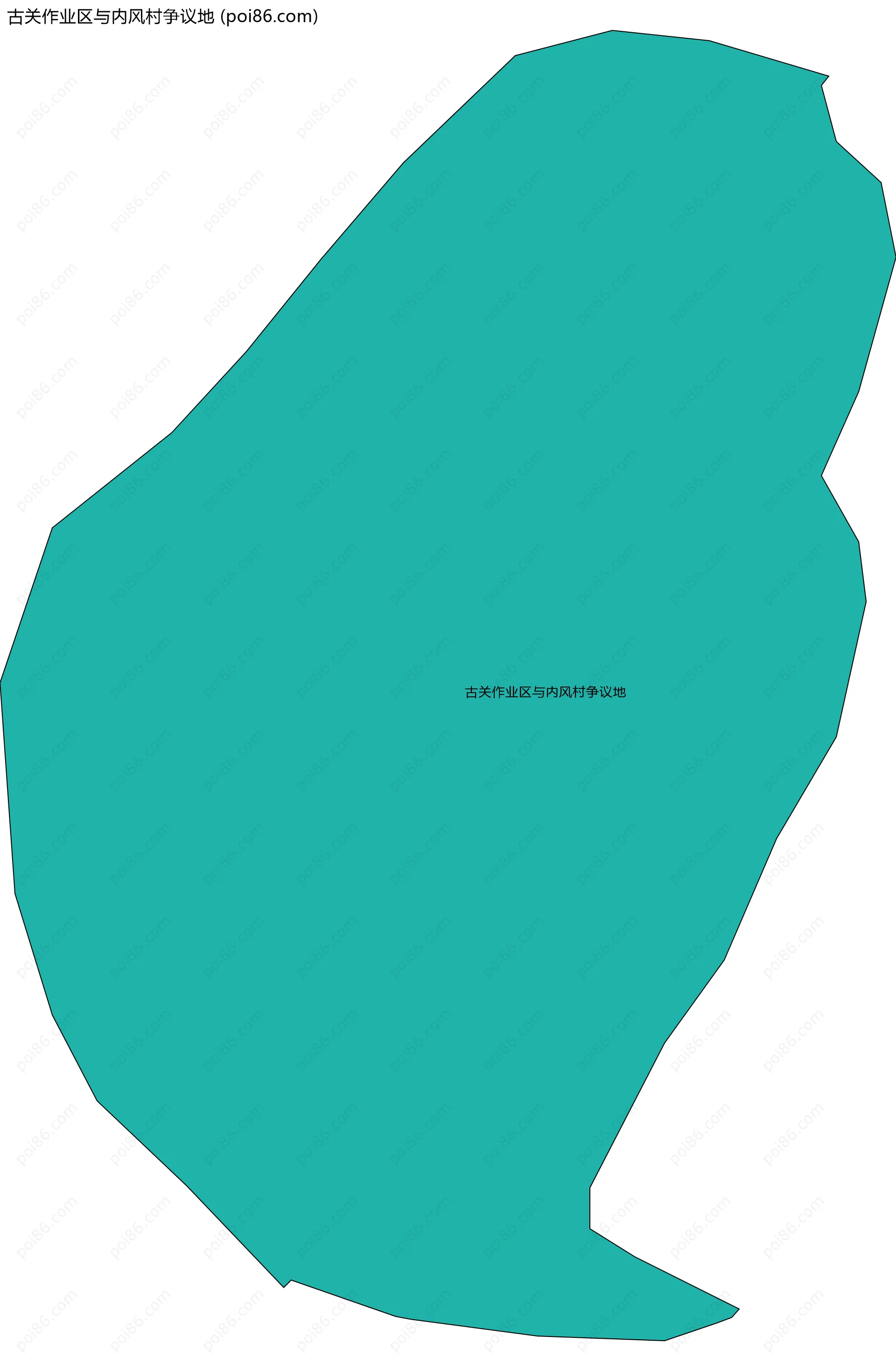 古关作业区与内风村争议地边界地图