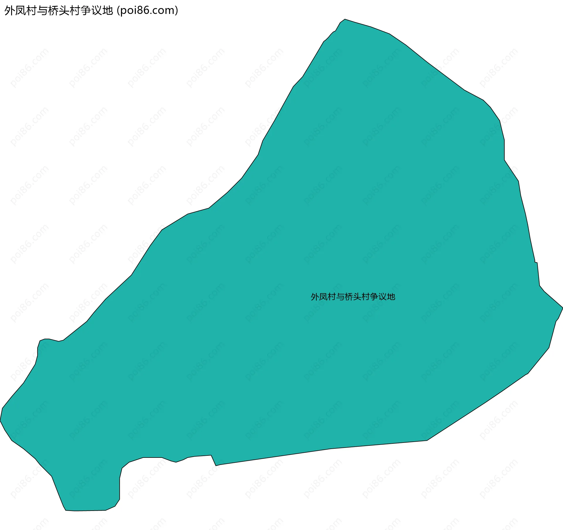 外凤村与桥头村争议地边界地图