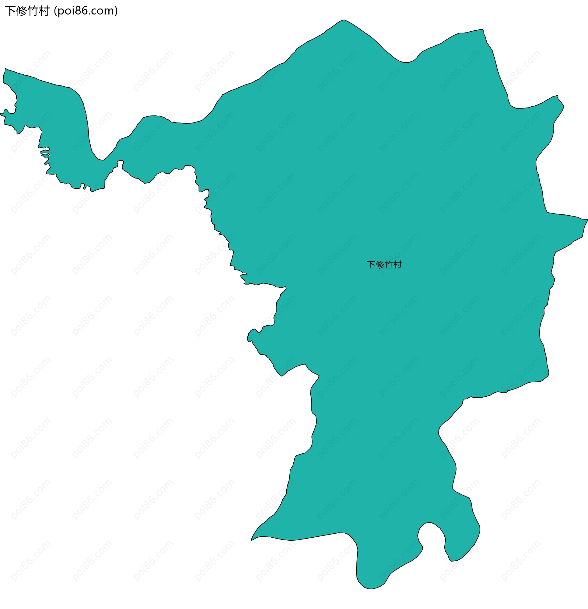 下修竹村边界地图