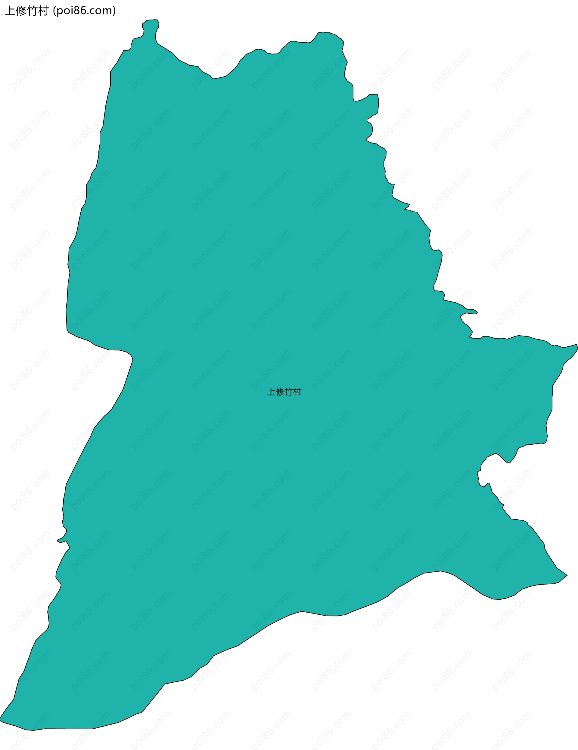 上修竹村边界地图