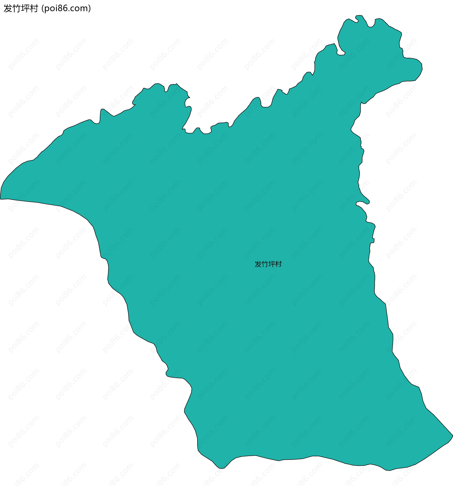 发竹坪村边界地图